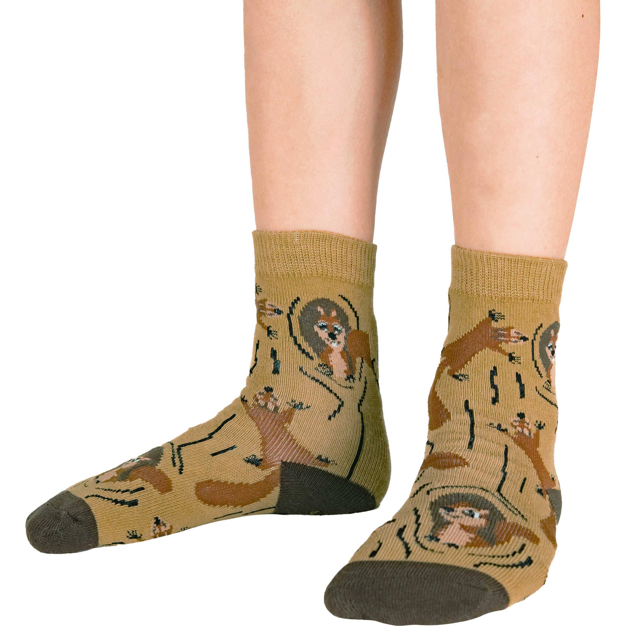 Cockapoo Pilot, Squirrels and Tortoises Kids Socks / 3-Pack