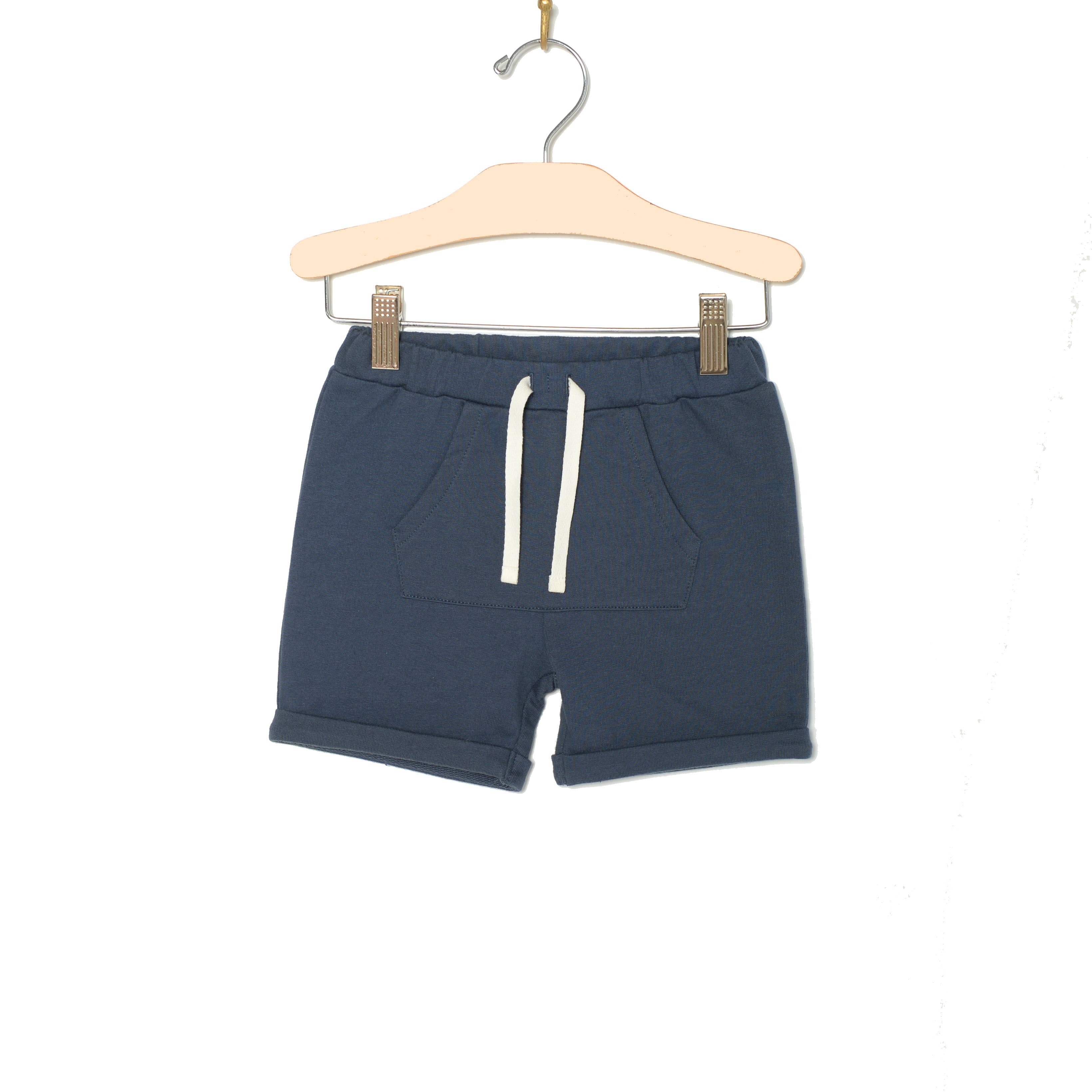 Spring & Summer Kangaroo Pocket Short - Indigo