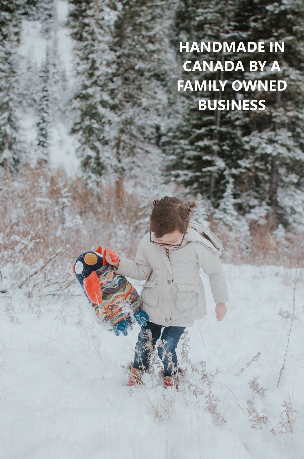 Moose Puppet | Reclaimed Wool: 12 inch height (30.5 cm).