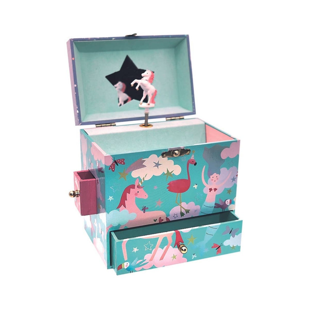 Musical Jewellery Box with 3 Drawers - Fantasy