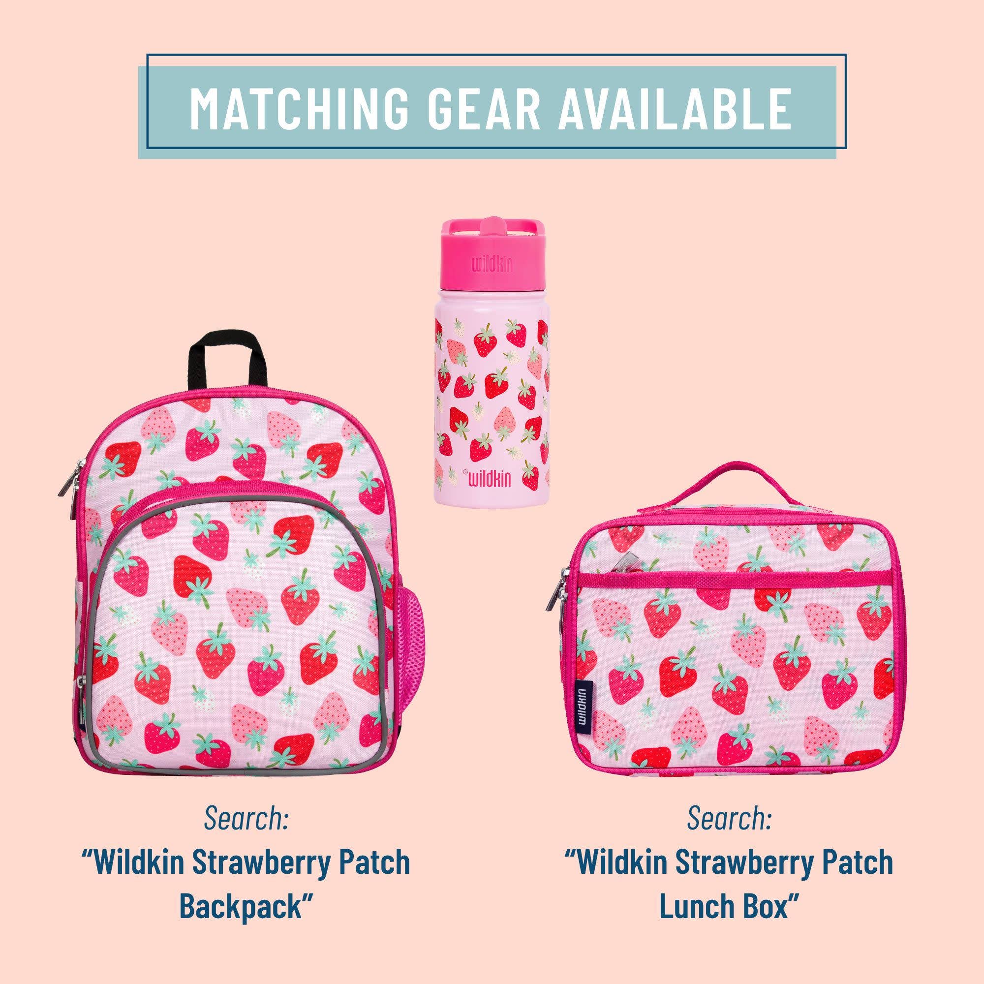 Bouteille en acier Strawberry Patch de 14 oz