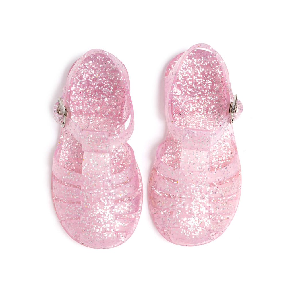TULSA - WATER SHOES TODDLER KIDS SHOES JELLY SANDAL: PINK GLITTER