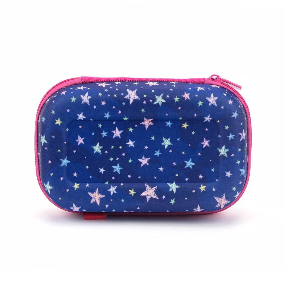 ZIPIT Stars Clear Top Box, Pencil Case, Gift for Girls