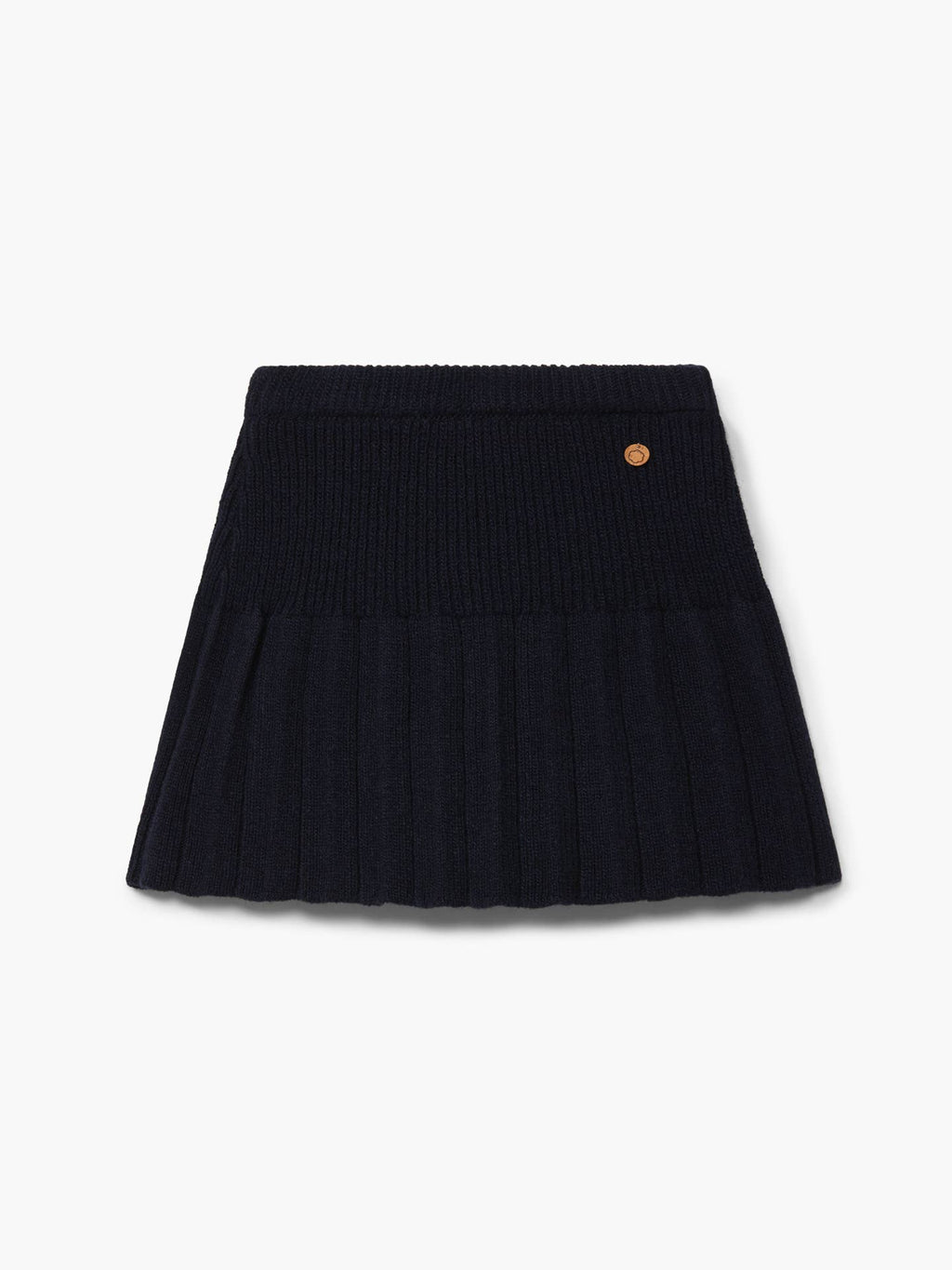 Skirt knitted in merino wool | COSY: Navy blue