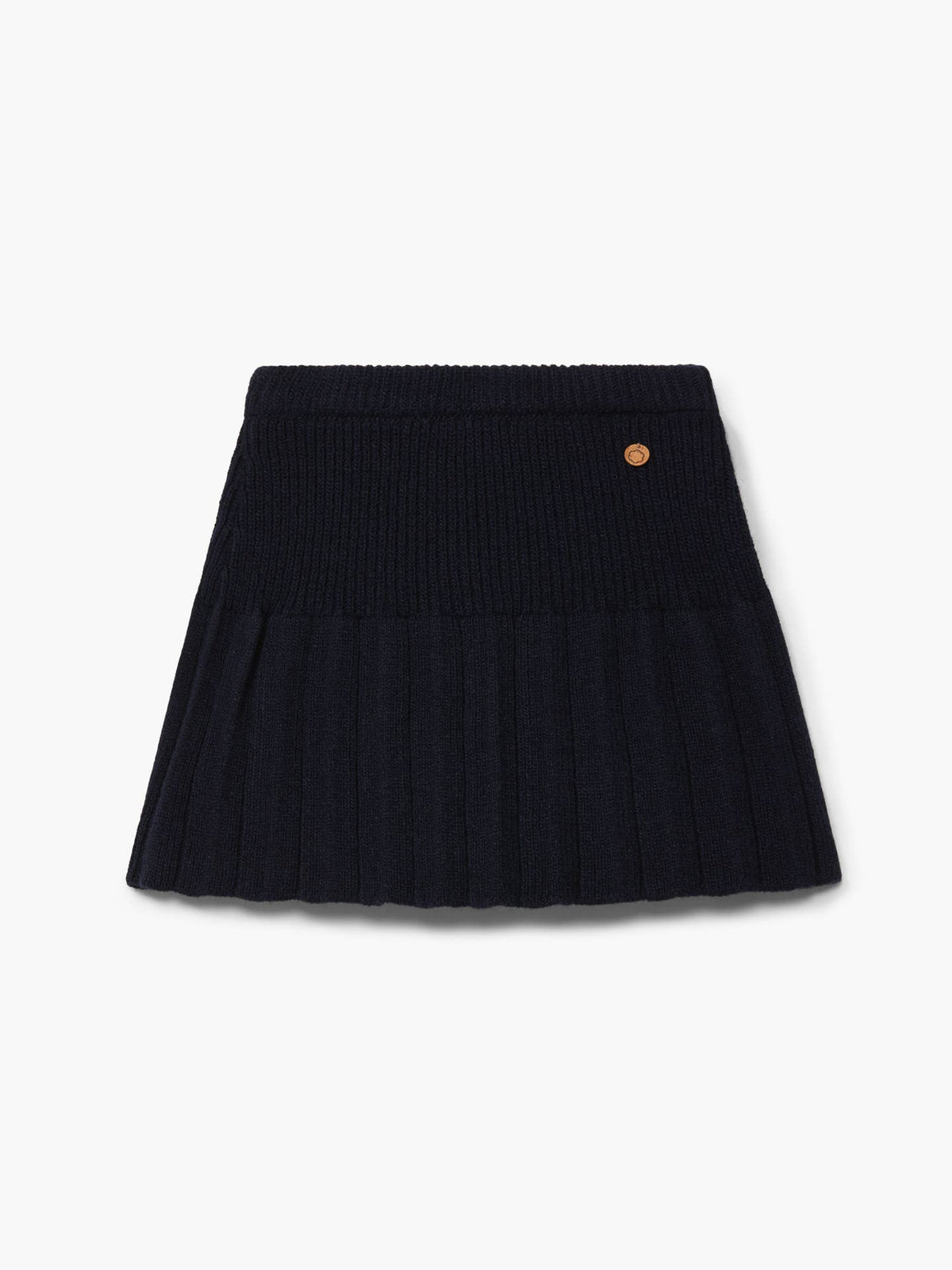 Skirt knitted in merino wool | COSY: Navy blue