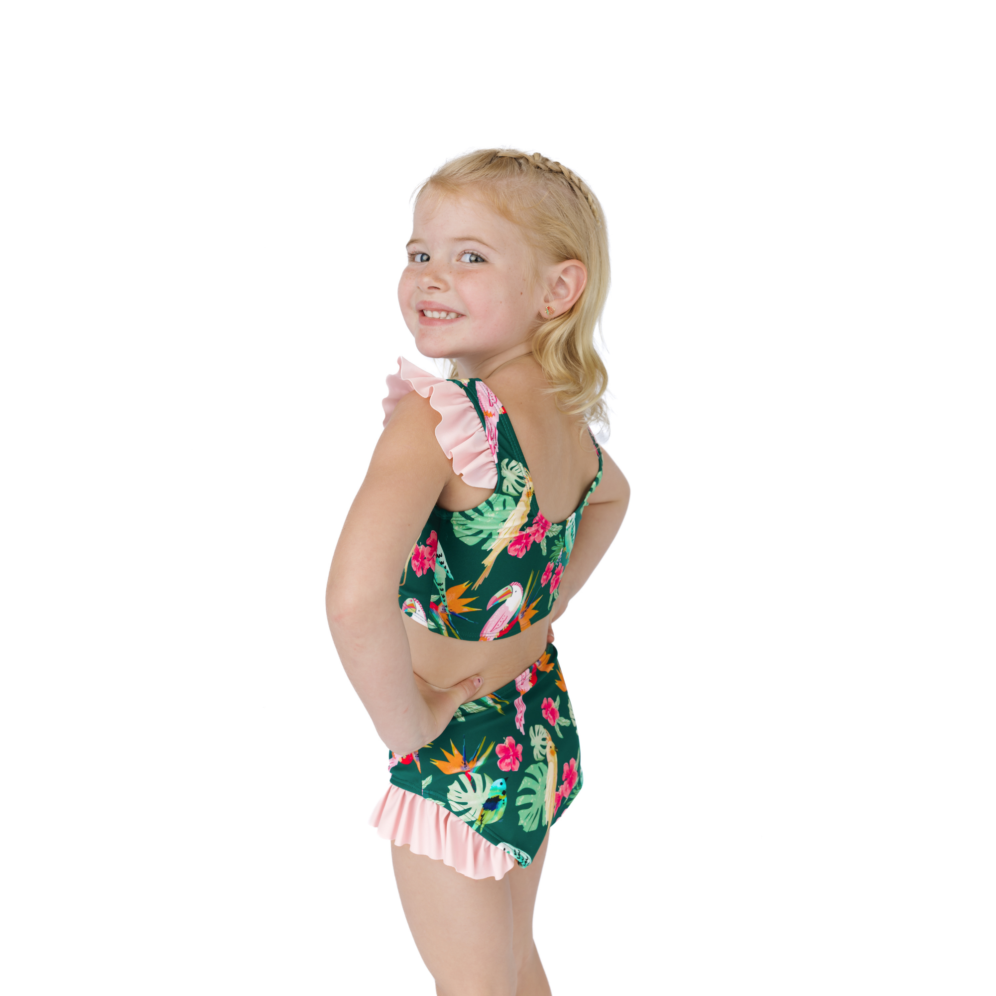 Isla Botánica Tropical Birds Flutter Bikini Girls Swimsuit