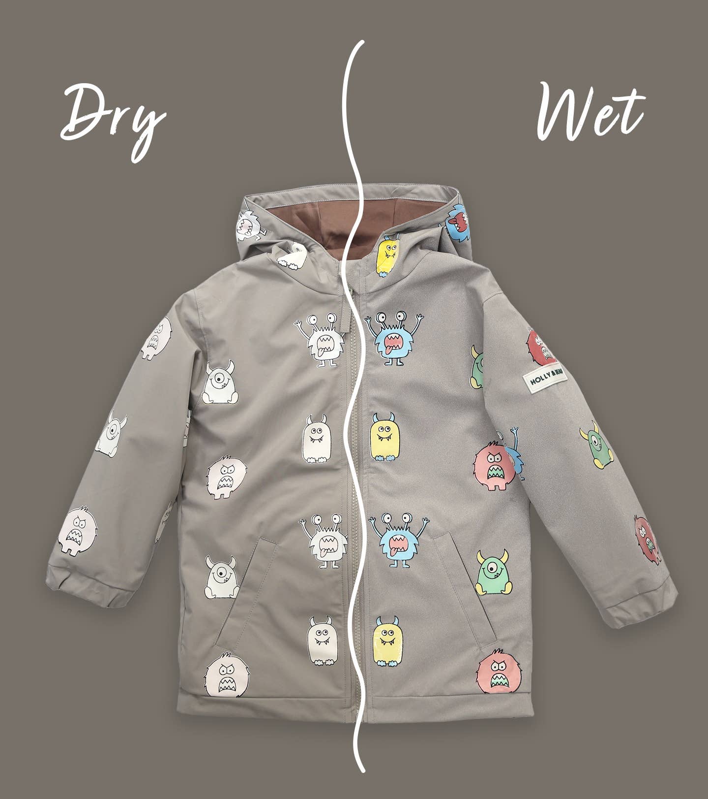 Monster Color Changing Kids Raincoat