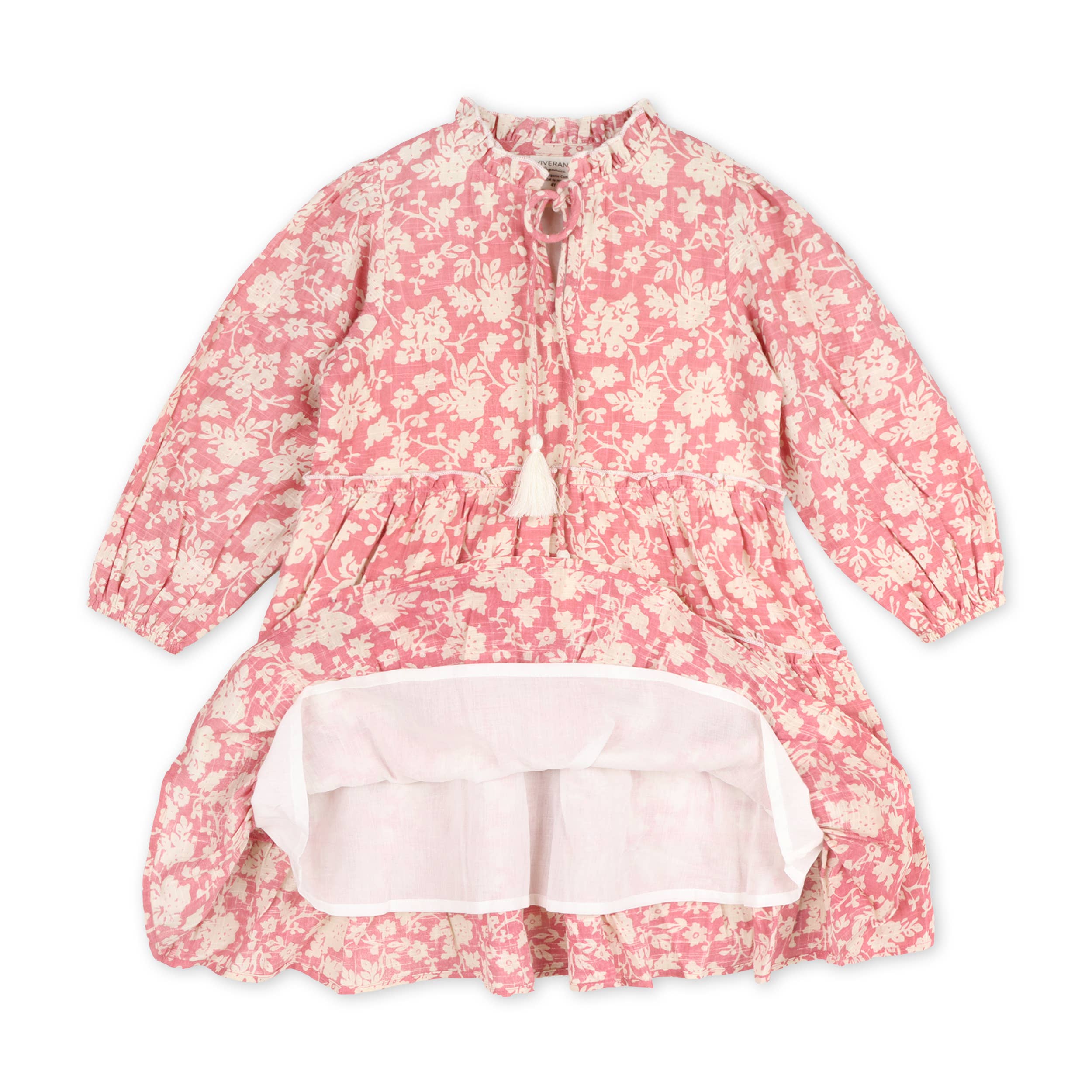 Jasmine Layered Dress - Organic Cotton Pink Floral