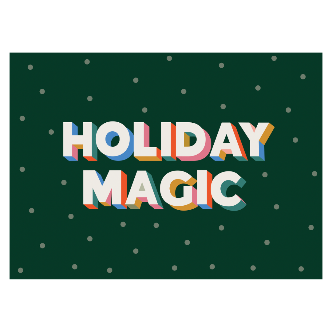 Holiday Magic Banner (Green) - Kids Christmas Party Decor: Original 36x26"