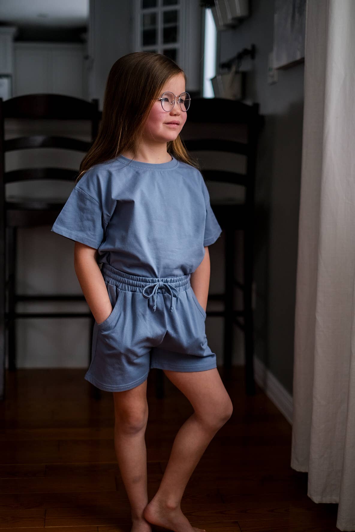 Organic Cotton Short Set - Clouded Indigo