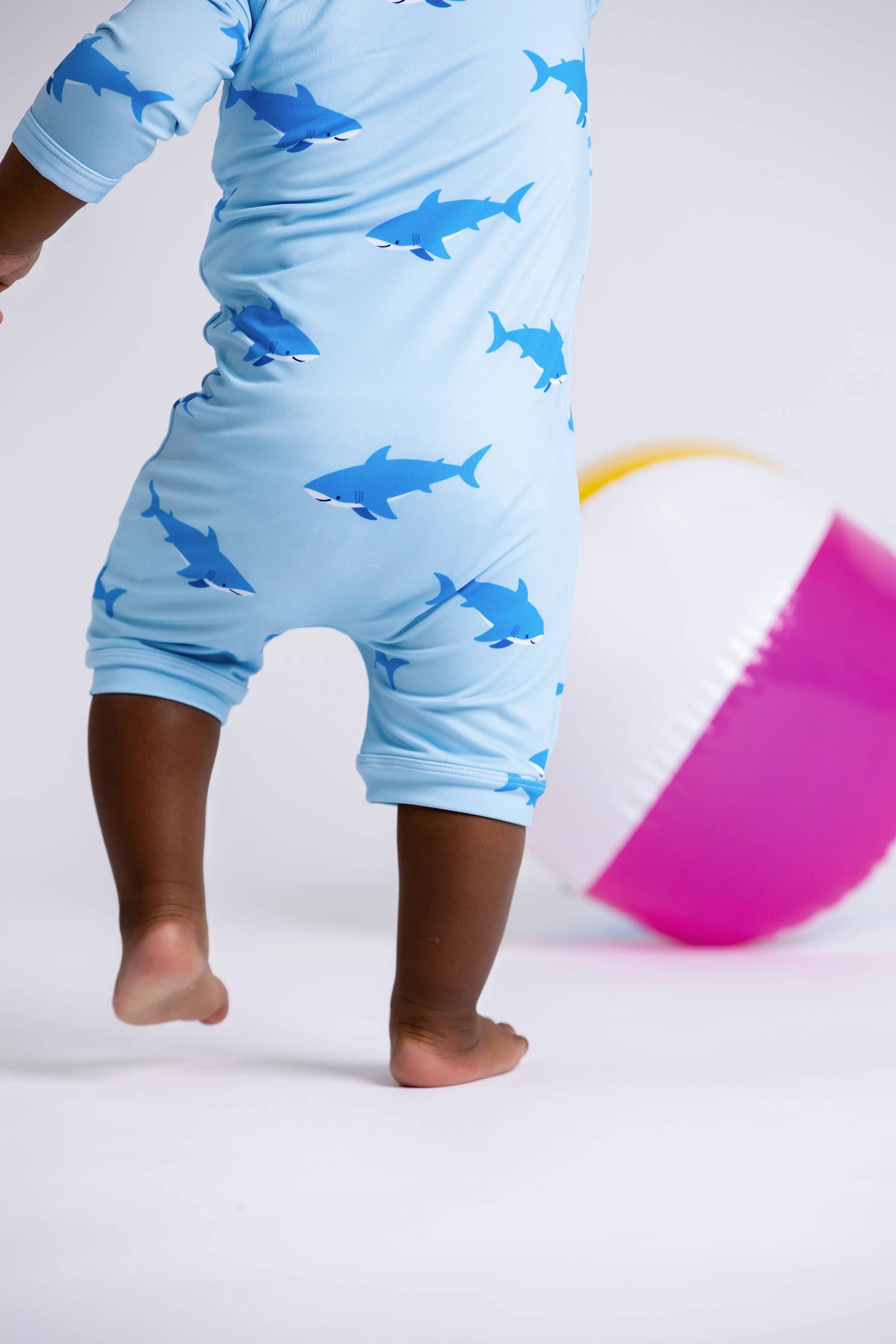 Long Rashguard One-Piece_Swimming Sharks