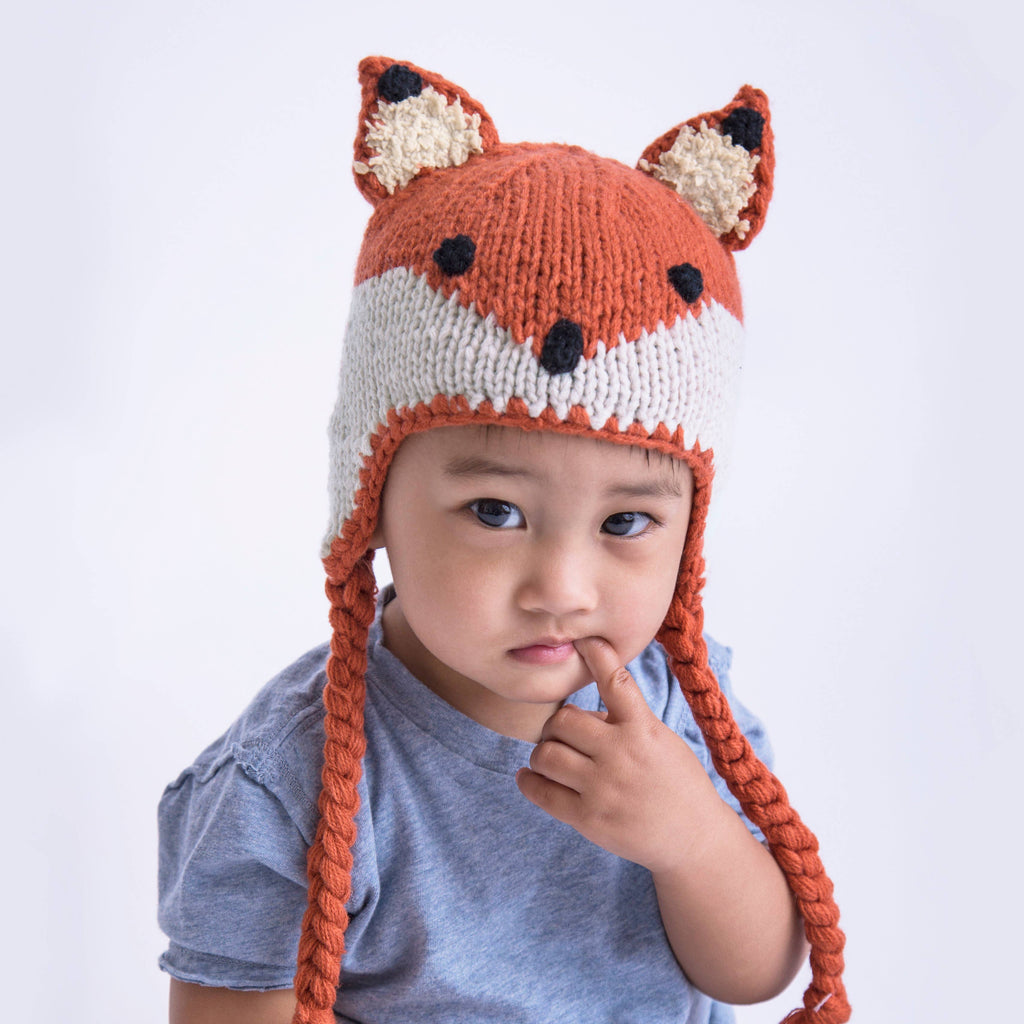 Fox Earflap Beanie Hat Baby & Kids: M (6-24 Months)