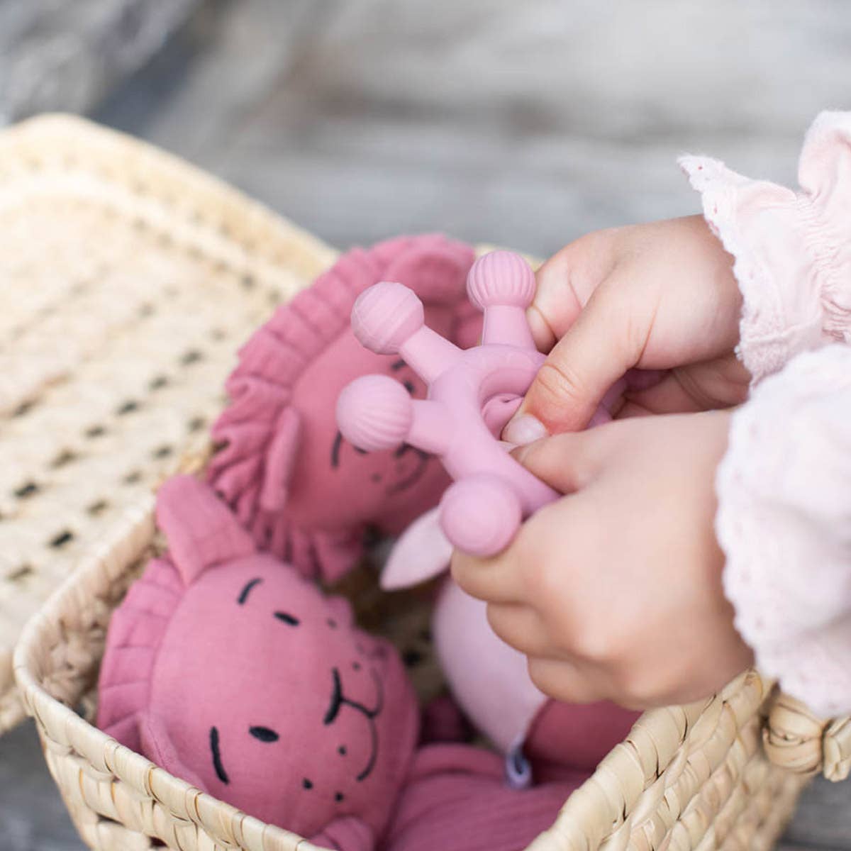 Baby Silicone Teether Toy Circus Dusty rose
