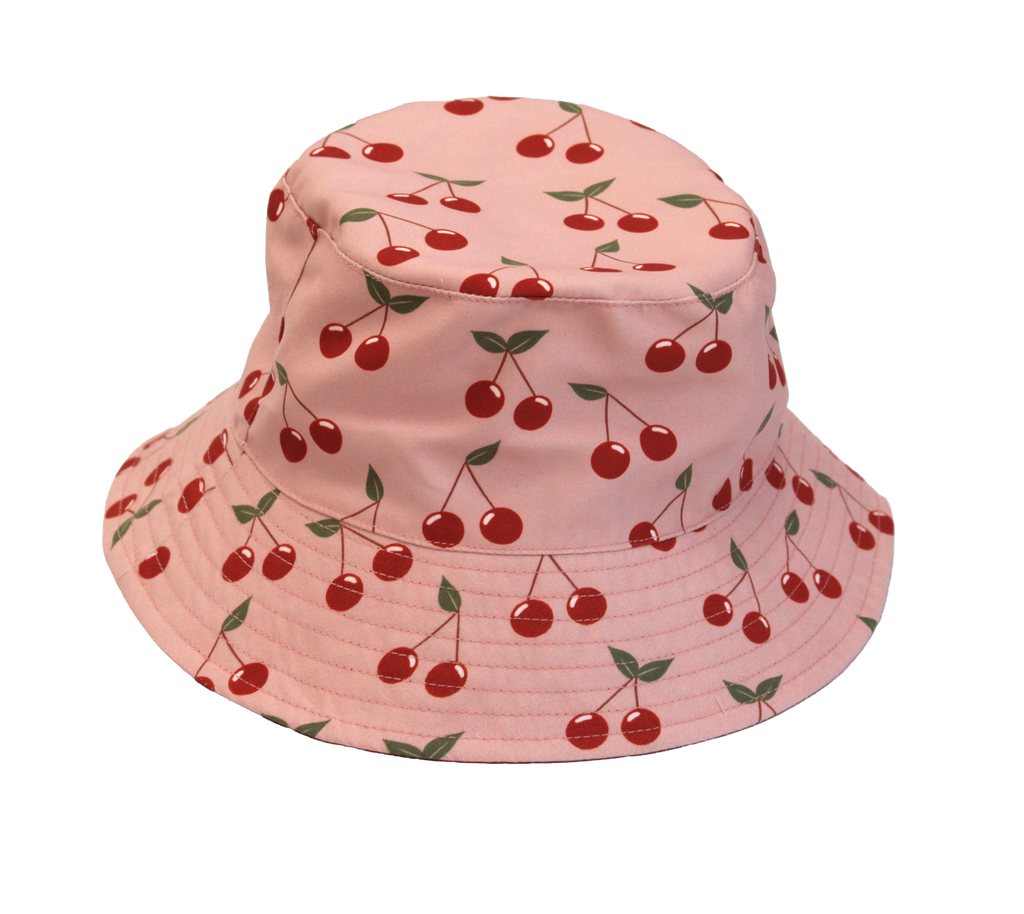Very Cherry Reversible Bucket Hat: Pink/Multi / Kids