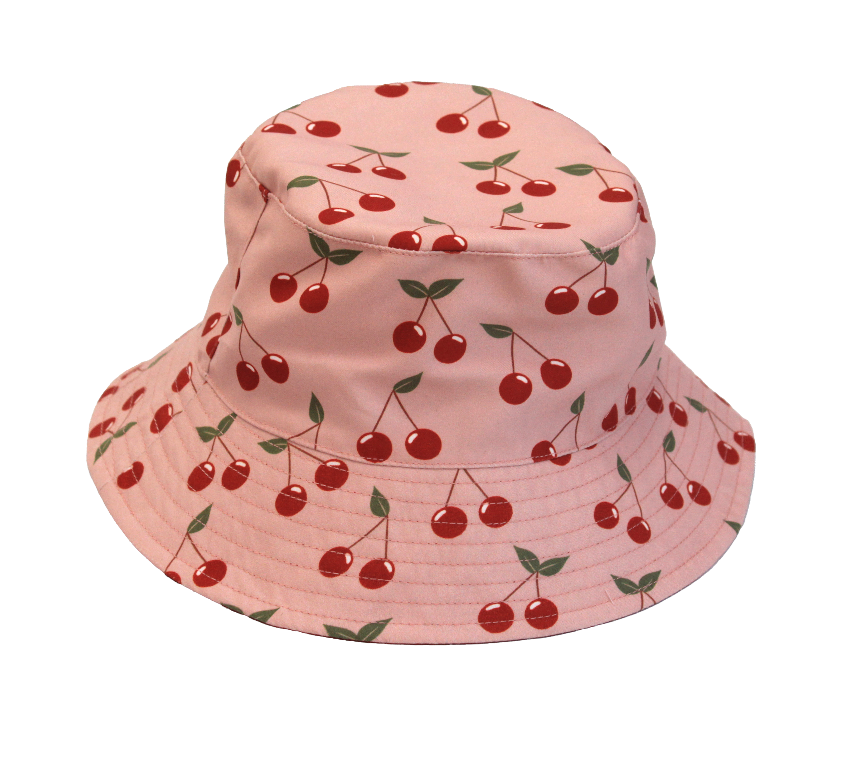 Very Cherry Reversible Bucket Hat: Pink/Multi / Kids