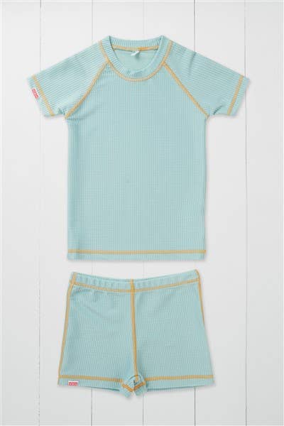 Pistachio Ribbed Kids Rash Guard