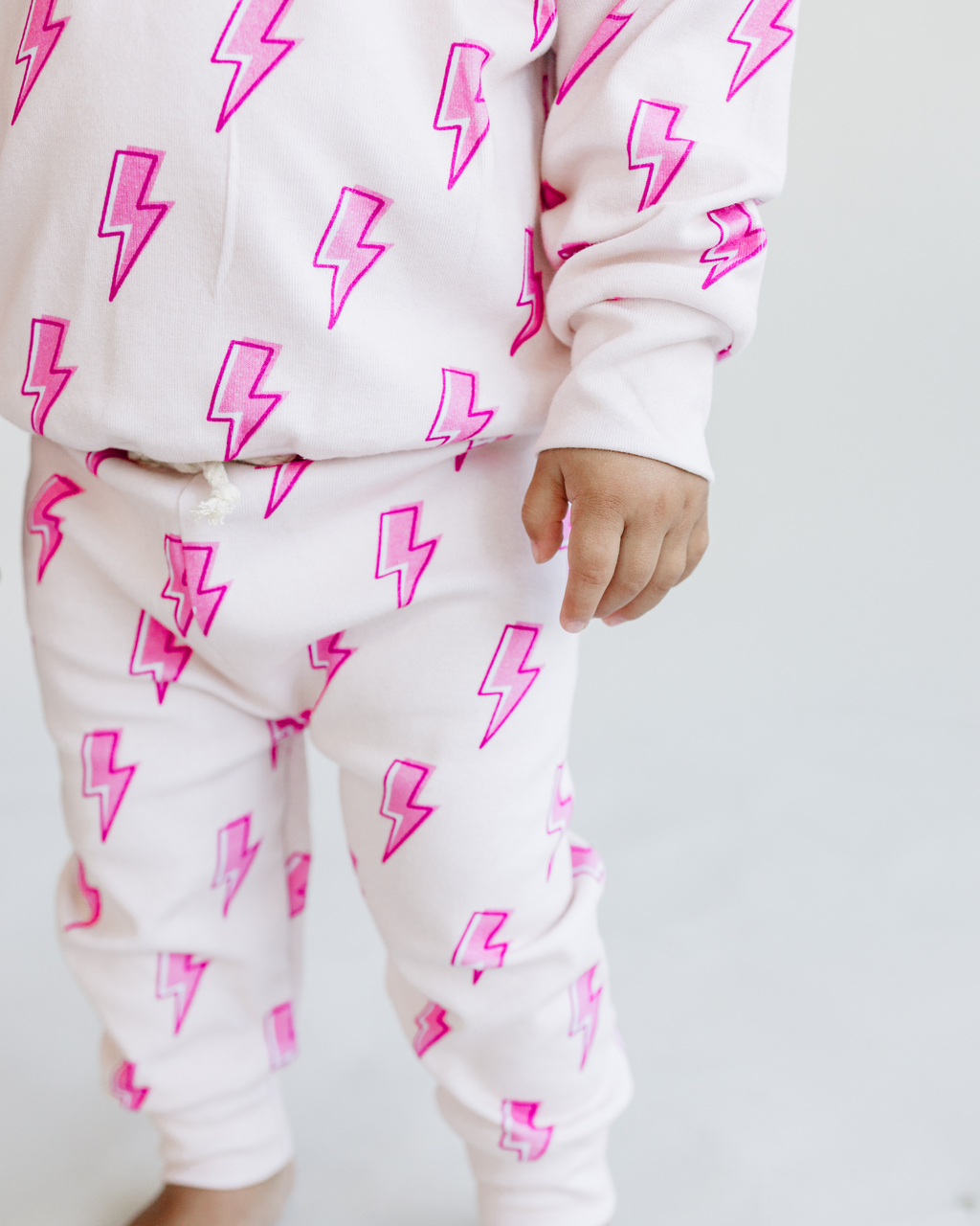Pink Bolts Jogger Set