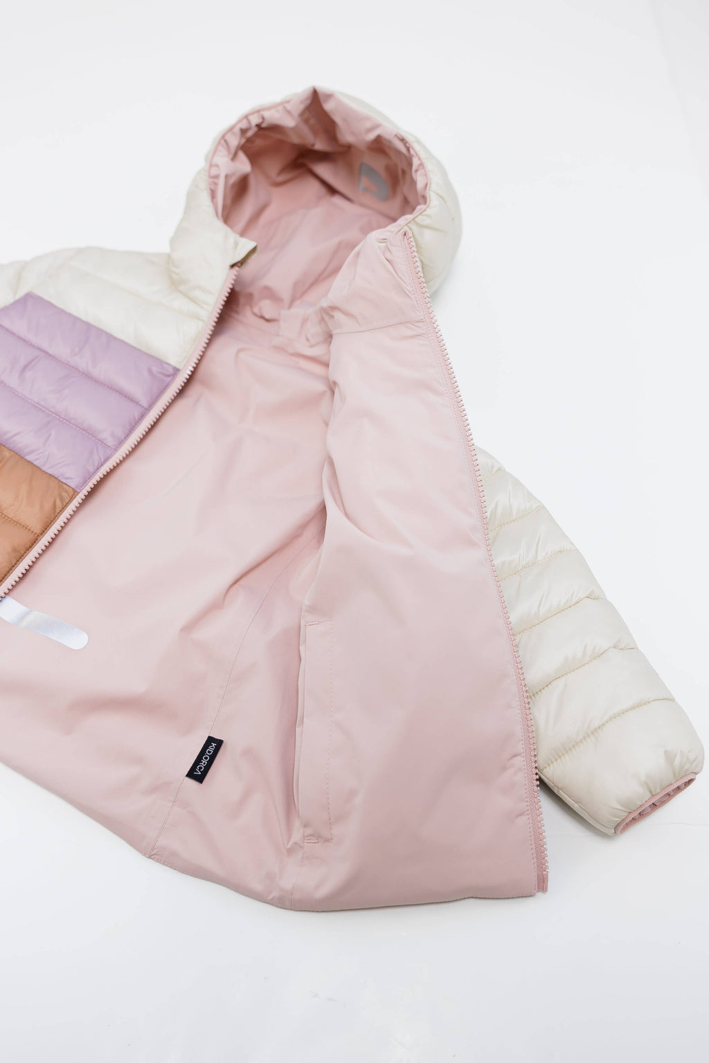 Kids Puffer Jacket - Porteau Reversible Waterproof - Fall/Winter - Dusty Rose