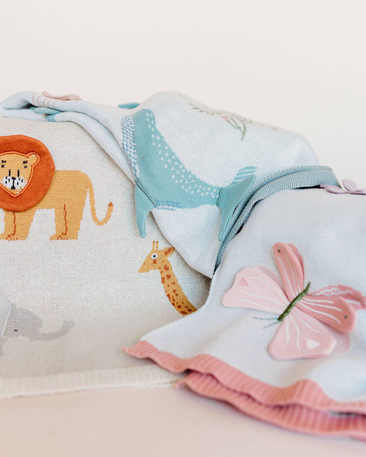 Savannah-Organic 3D Jacquard Sweater Knit Baby Blanket: One Size