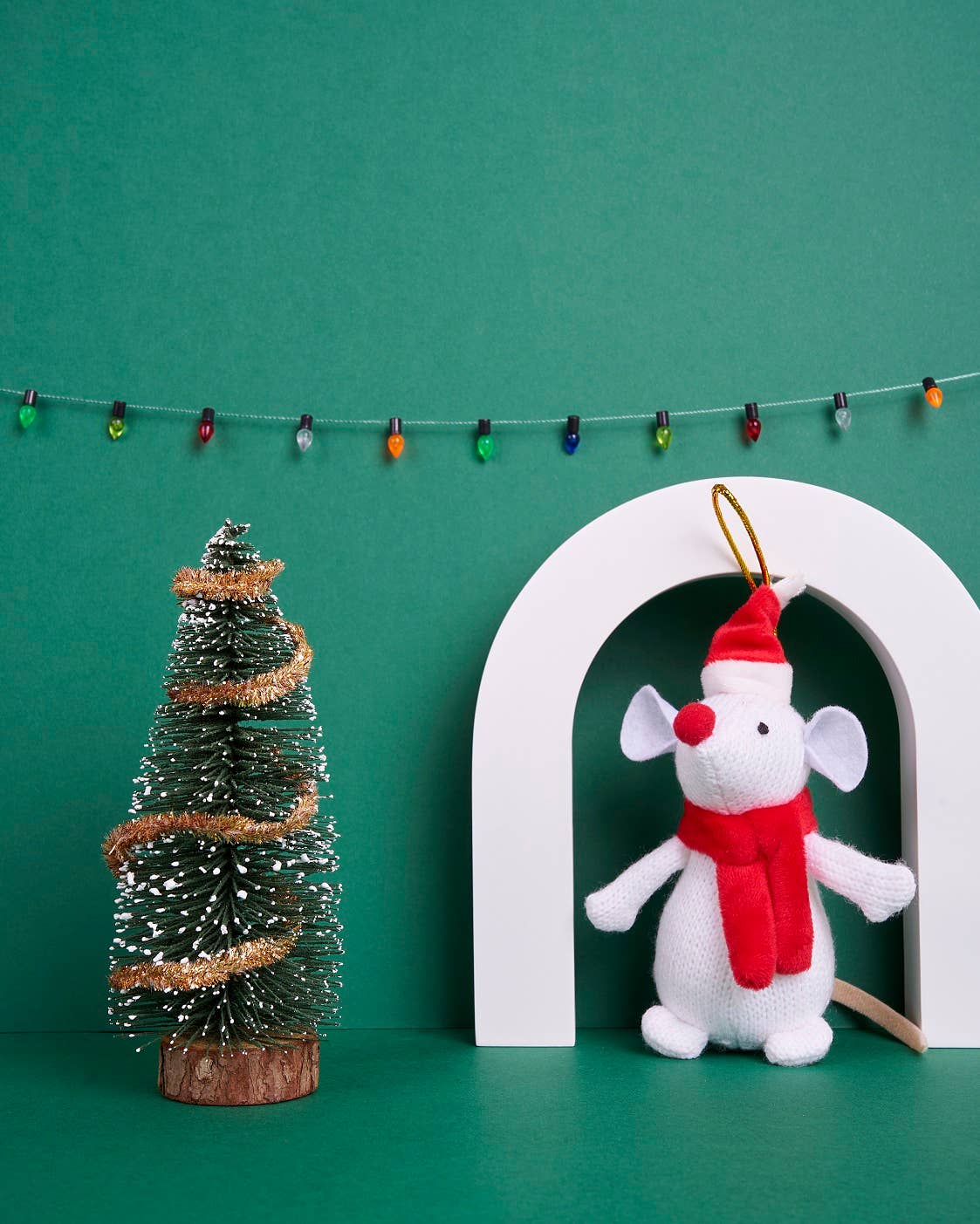 White Mouse Christmas Ornament, Unique Christmas Decor