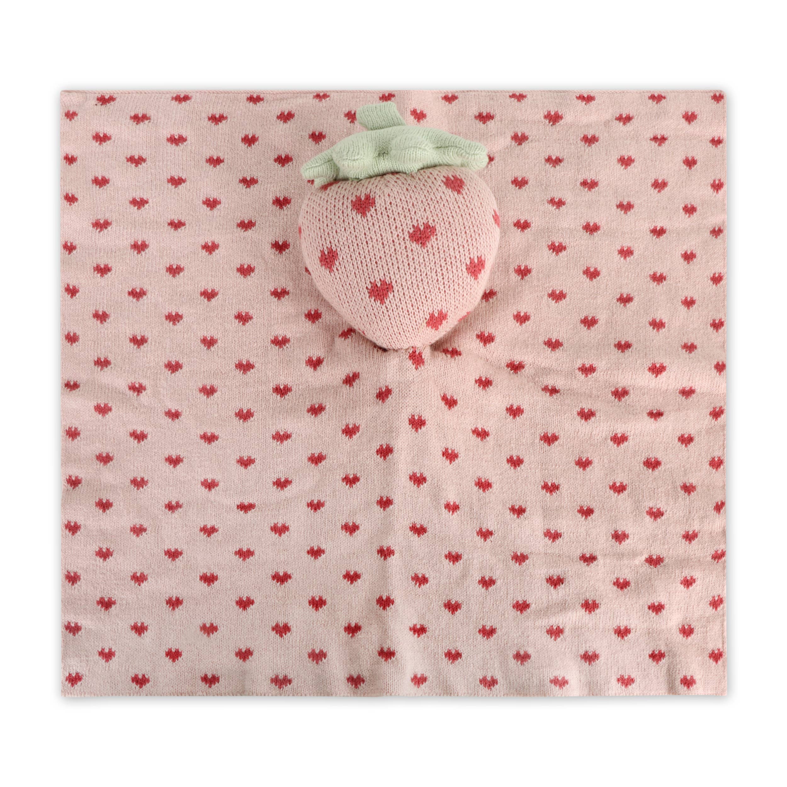 Strawberry - Organic Baby Lovey Security Blanket