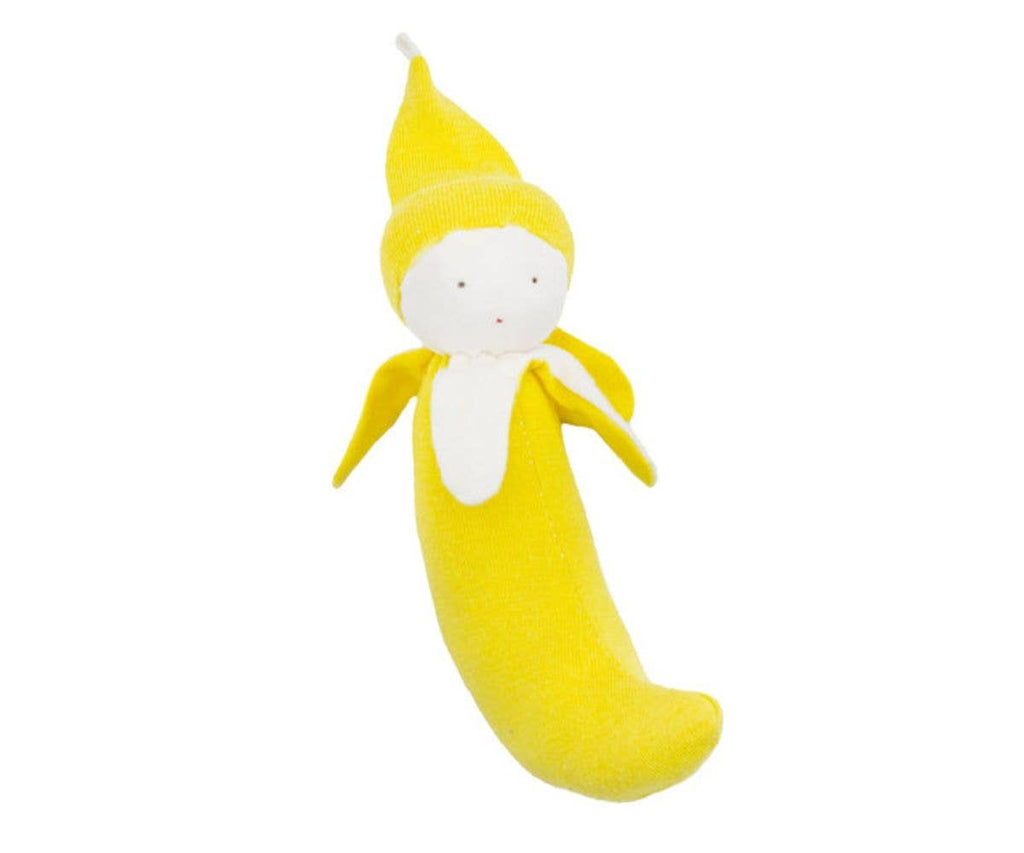 Organic Cotton Banana Baby Toy, Fair Trade Handmade