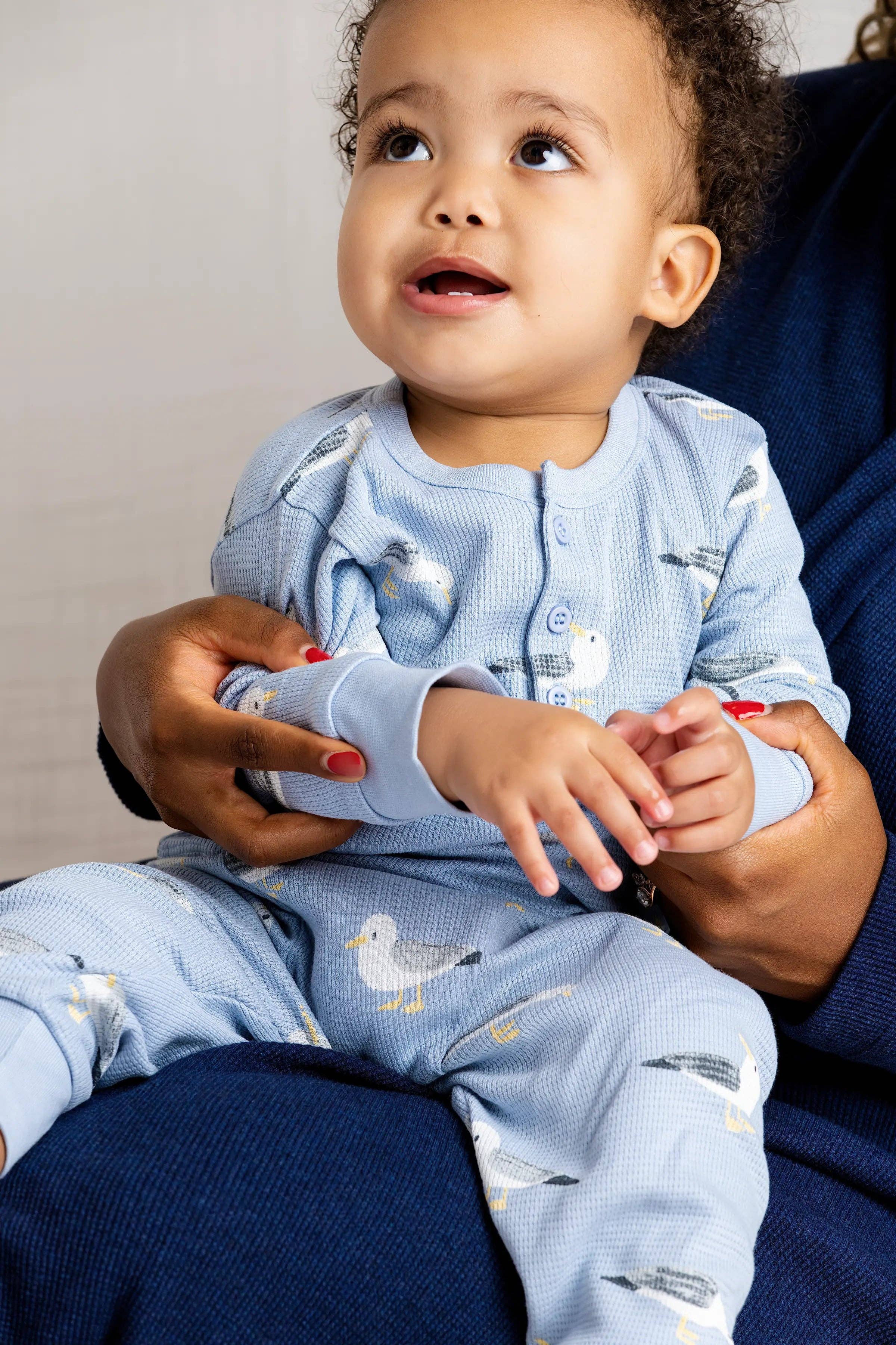 Baby Waffle Two-Piece Set Soaring Seagulls