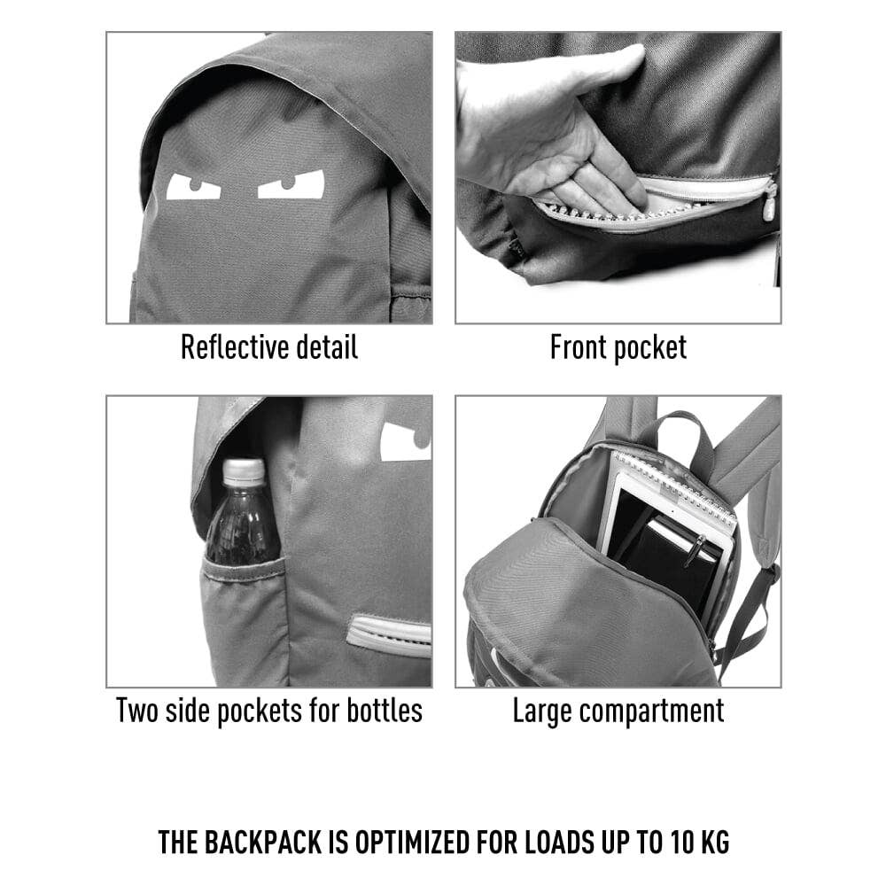 ZIPIT Grillz Backpack for Kids: Black