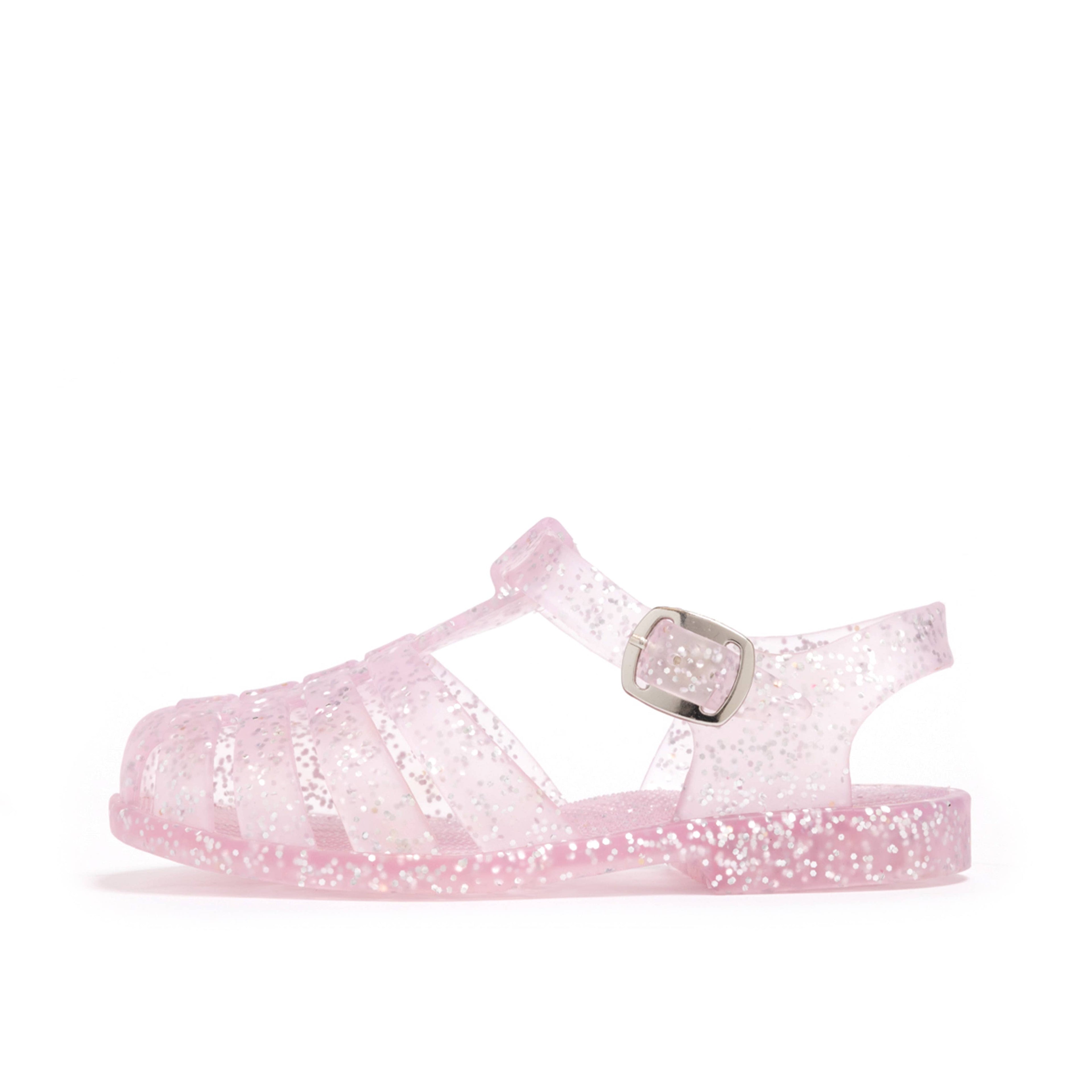 TULSA - WATER SHOES TODDLER KIDS SHOES JELLY SANDAL: PINK GLITTER