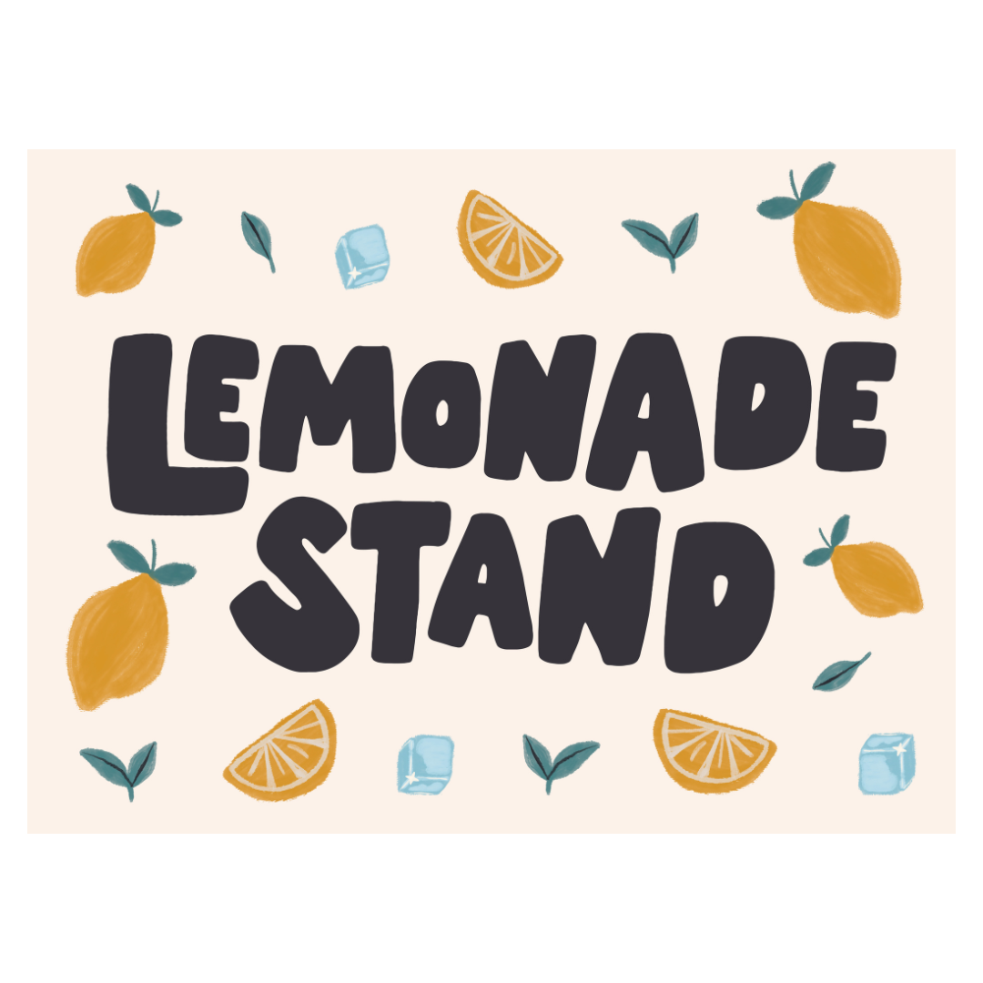 Lemonade Stand Banner - Kids Summer Pretend Play Wall Decor: Small 17x13"