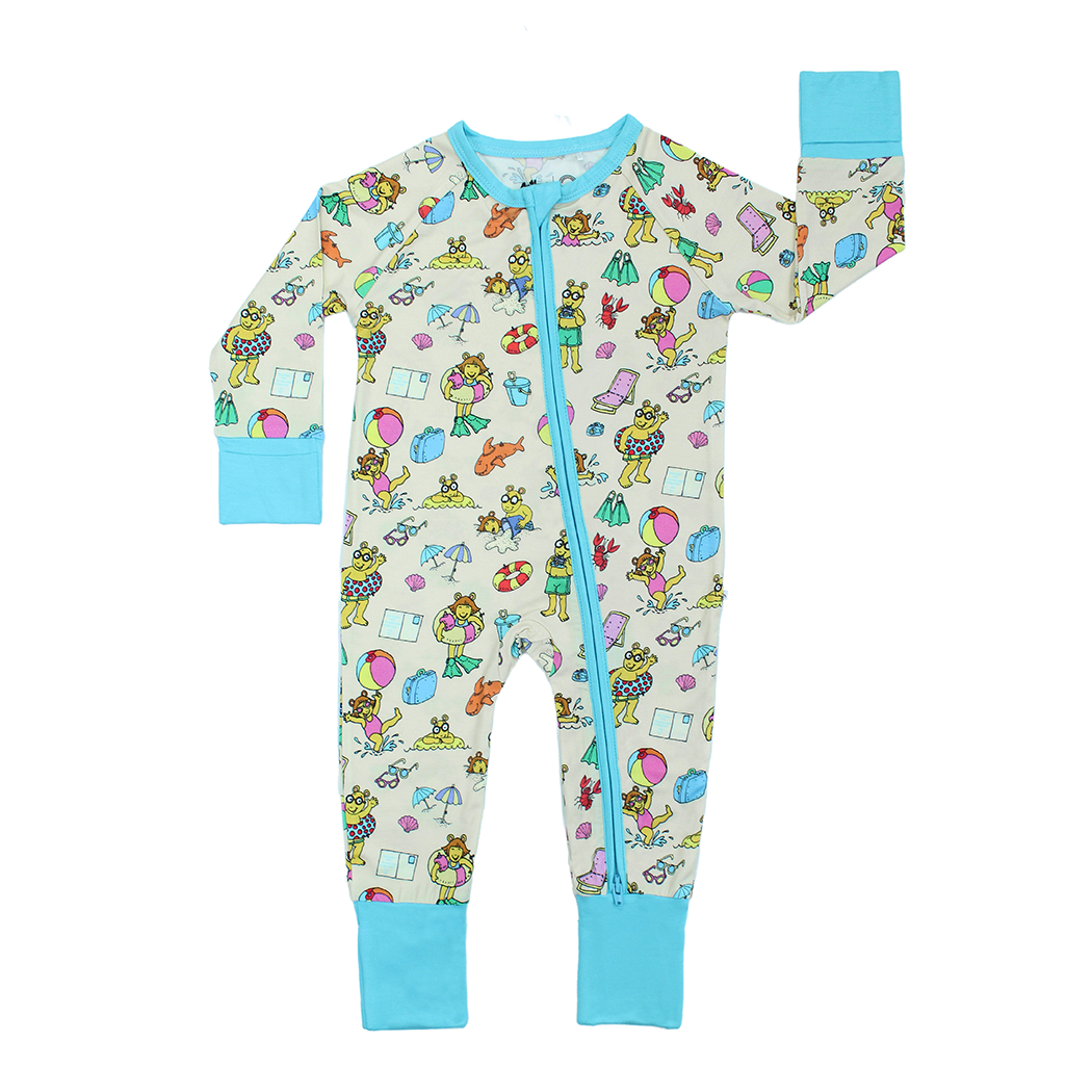 Arthur's Family Vacation Bamboo Convertible Footie Baby Pajamas