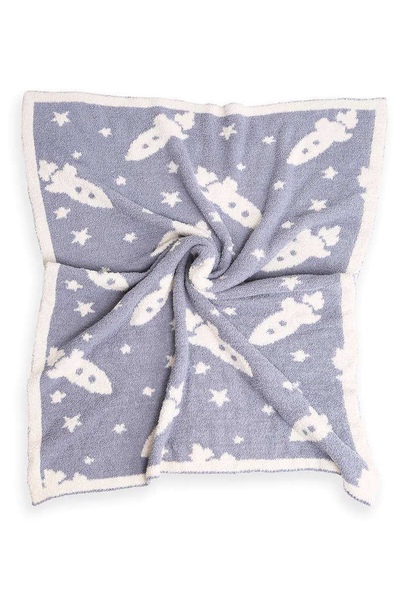 ROCKET Print Kids Luxury Soft Throw Blanket: ROCKET / ONE SIZE