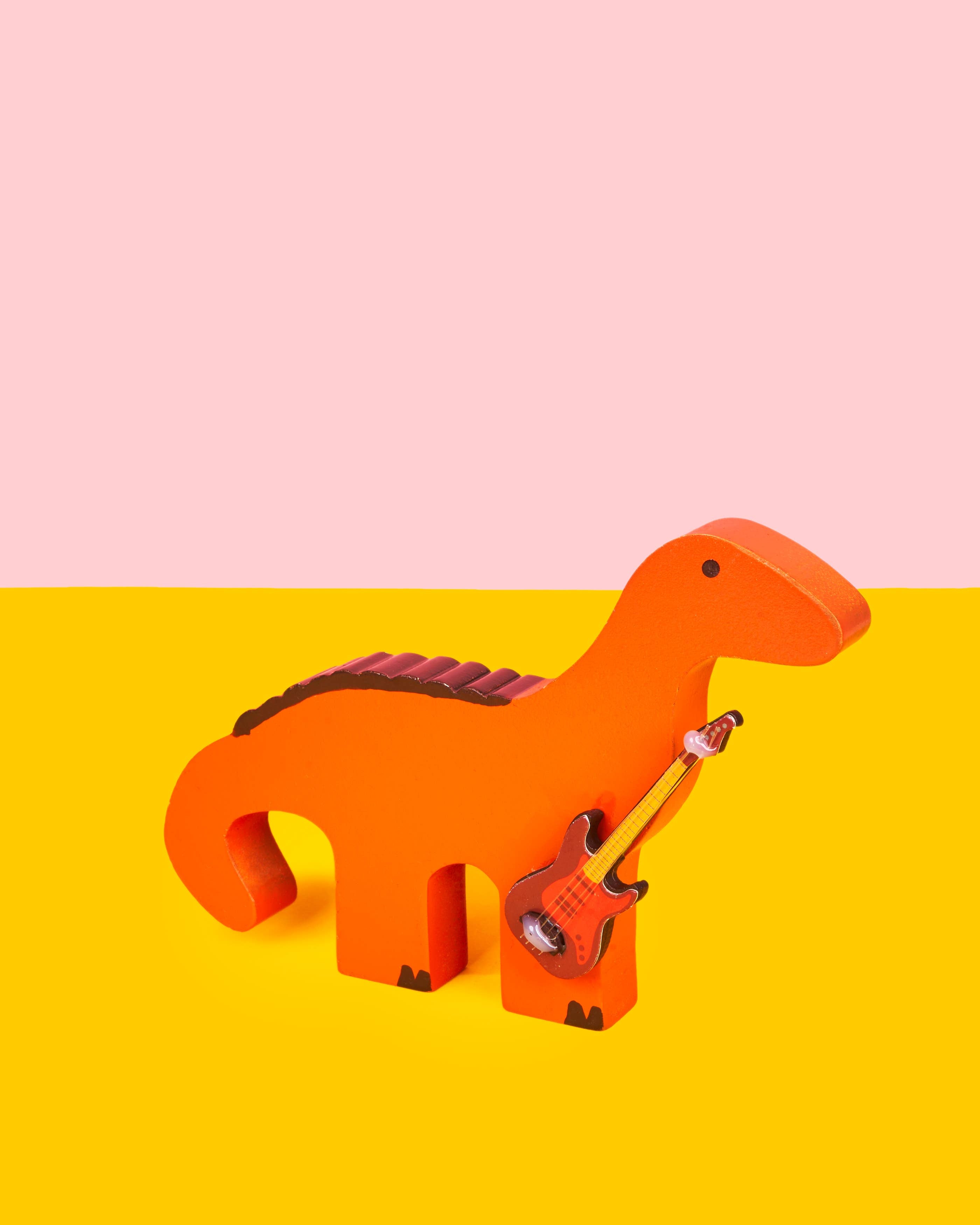 Ensemble de jouets dinosaures en bois faits à la main et issus du commerce équitable - 4 pièces