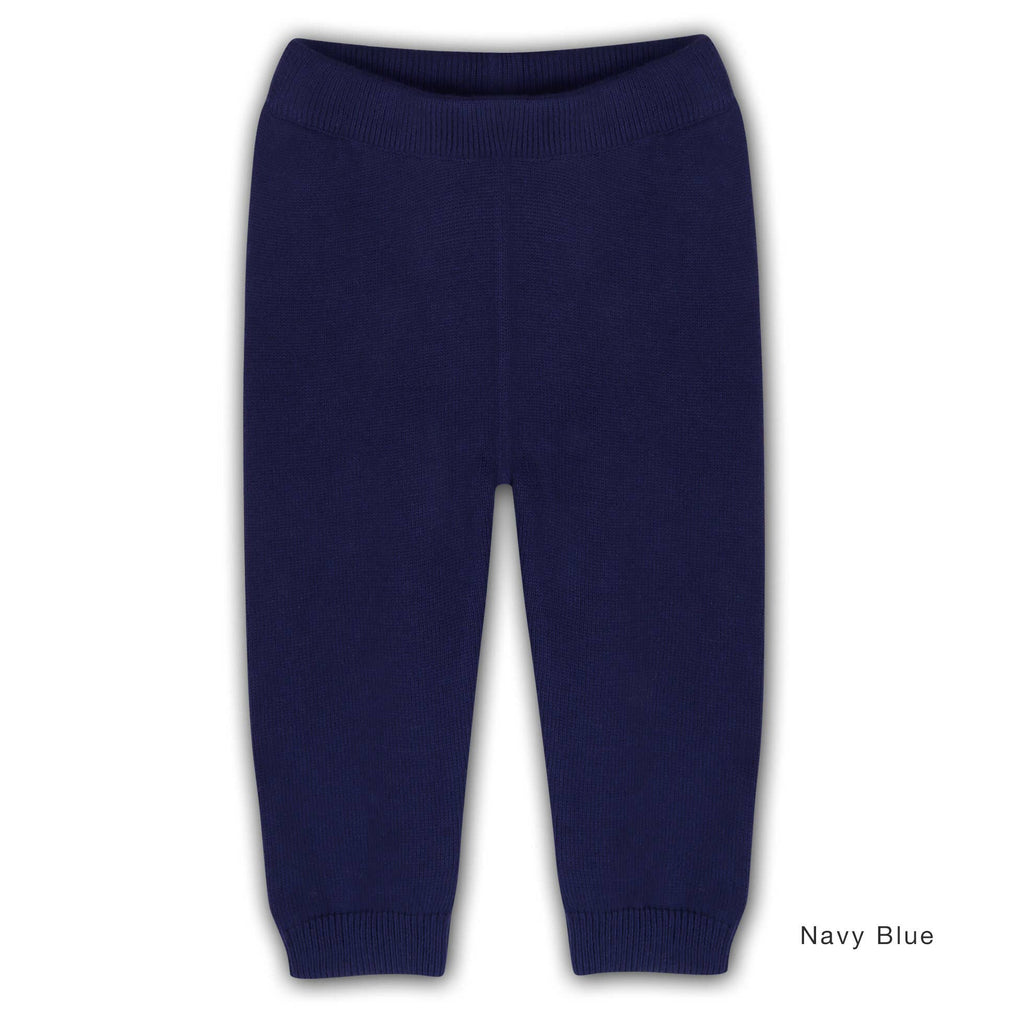 Pocket Baby Pants Sweater Knit  Organic Cotton Navy Blue
