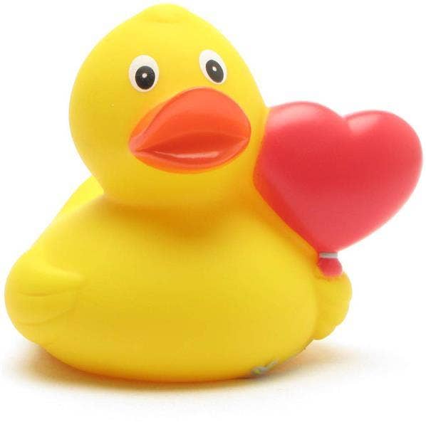 Rubber duck heart balloon - rubber duck
