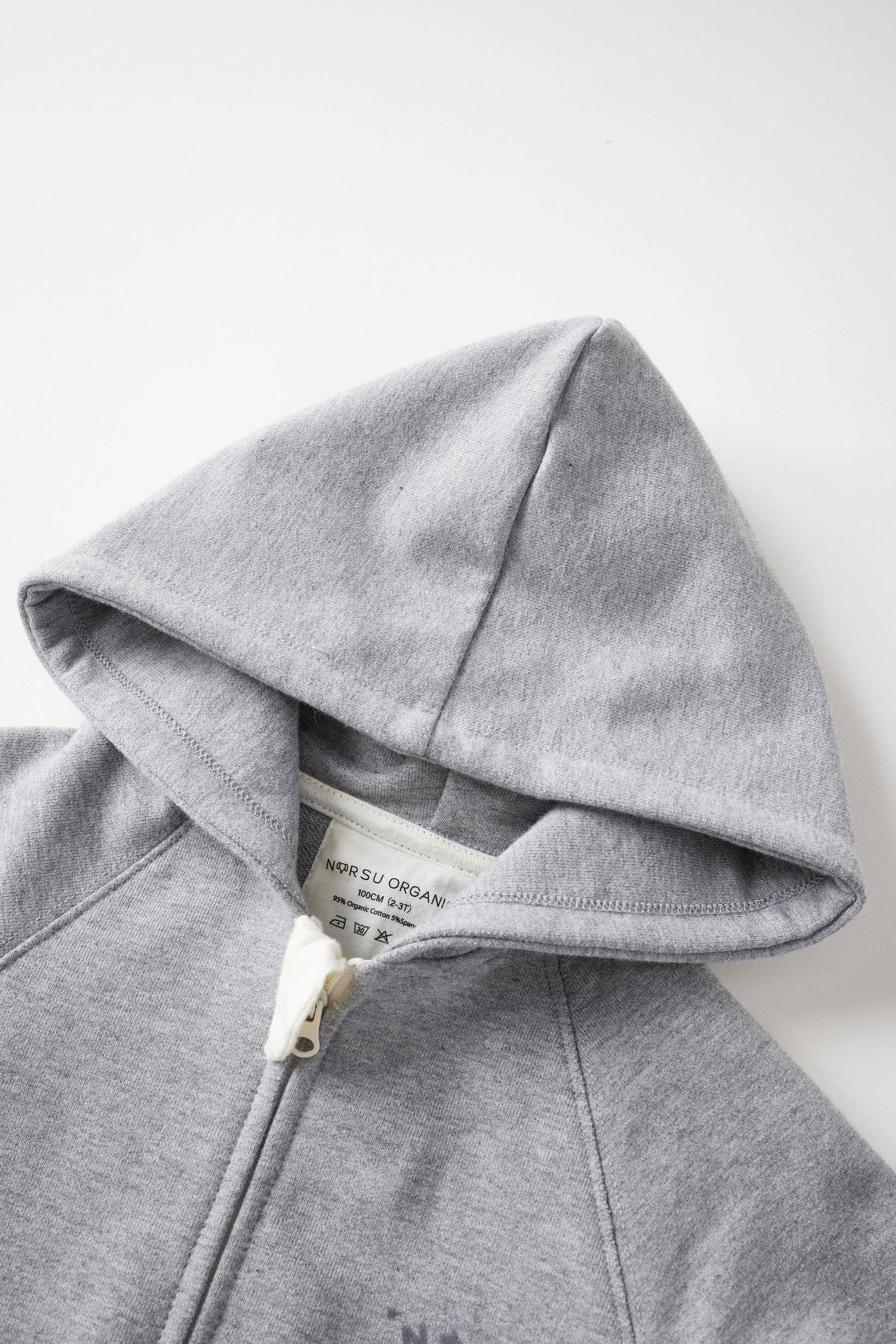 Baby Organic French Terry Bodysuit-Mix Grey