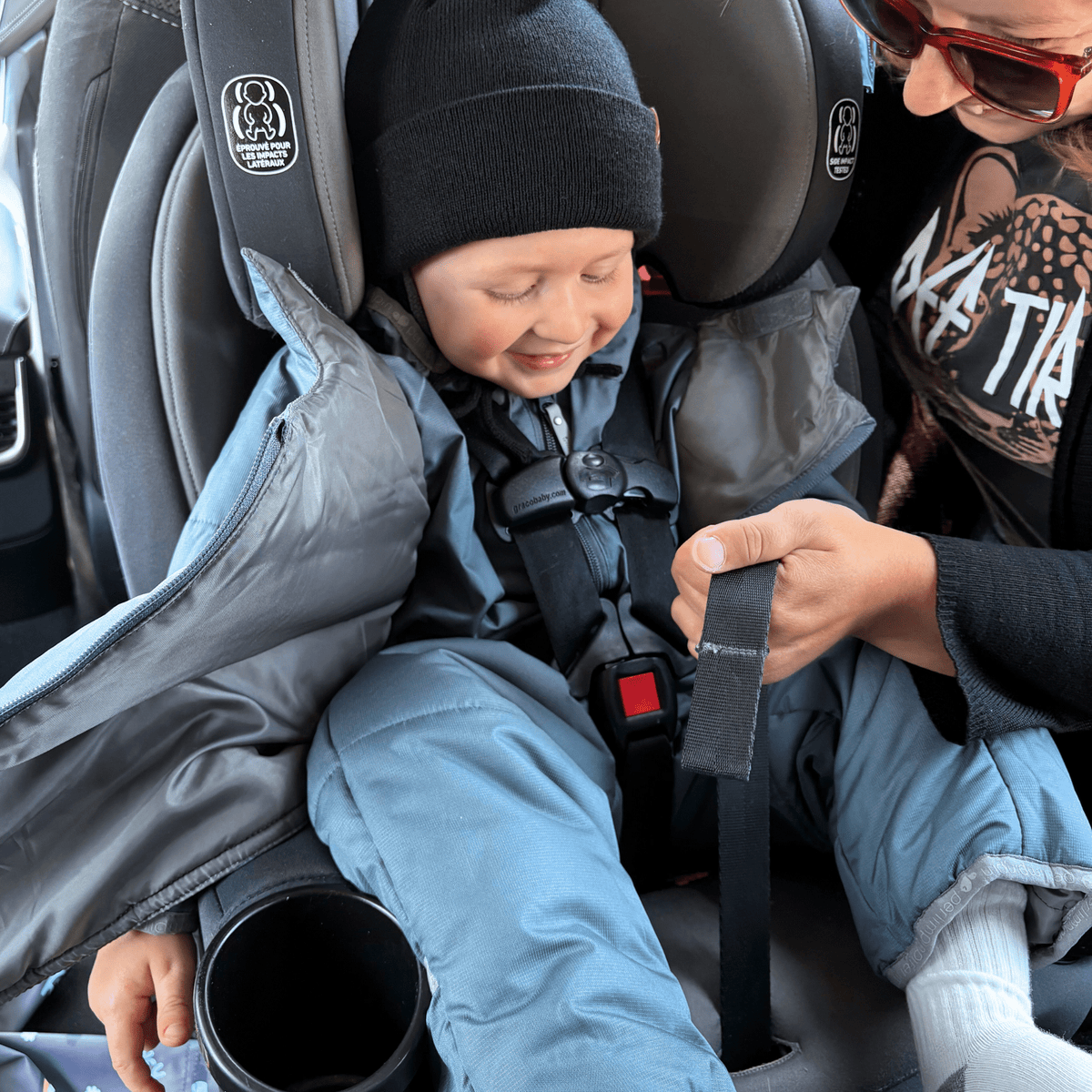 One-piece baby snowsuit - Petals