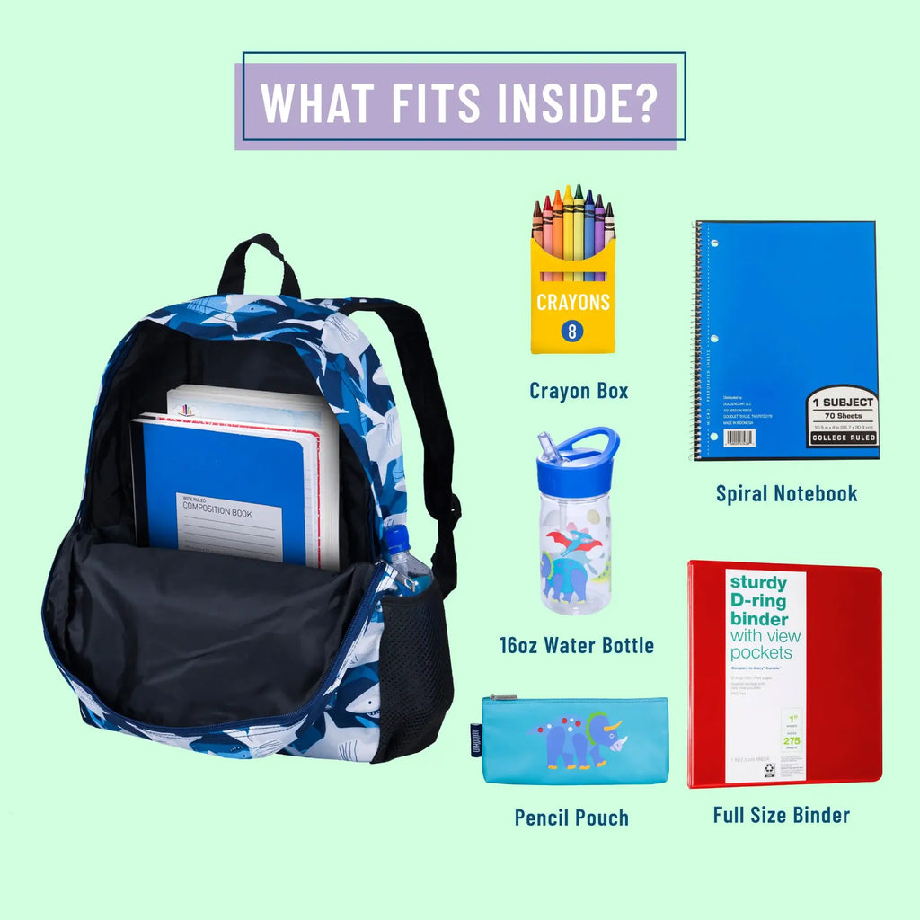 Sharks Backpack - 16 Inch