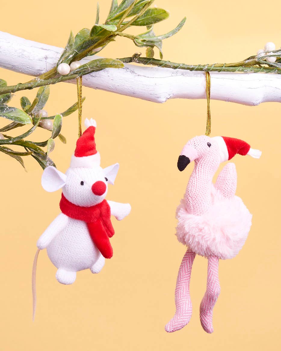 White Mouse Christmas Ornament, Unique Christmas Decor