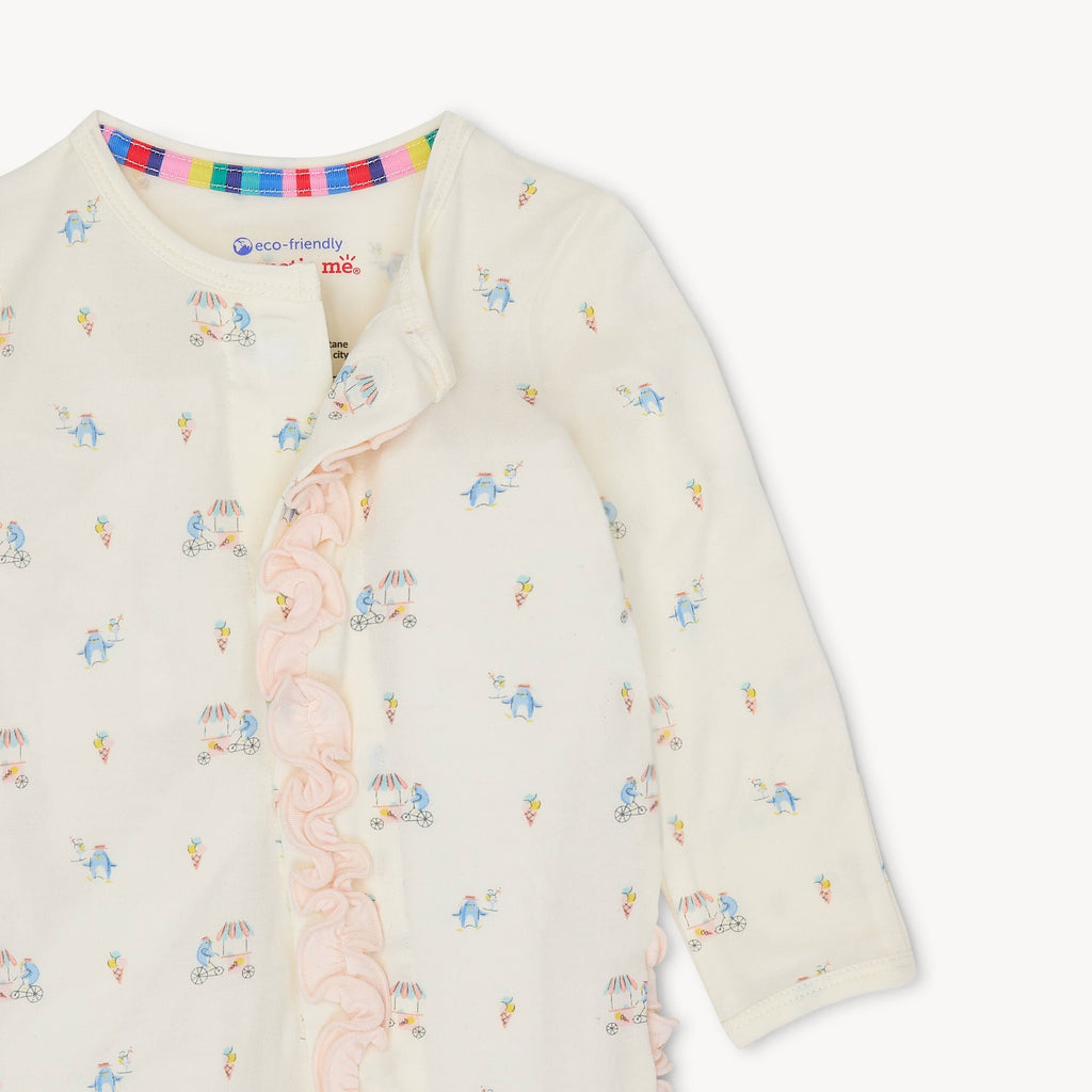 PENGUIN PINTS MODAL FOOTIE W/ RUFFLE
