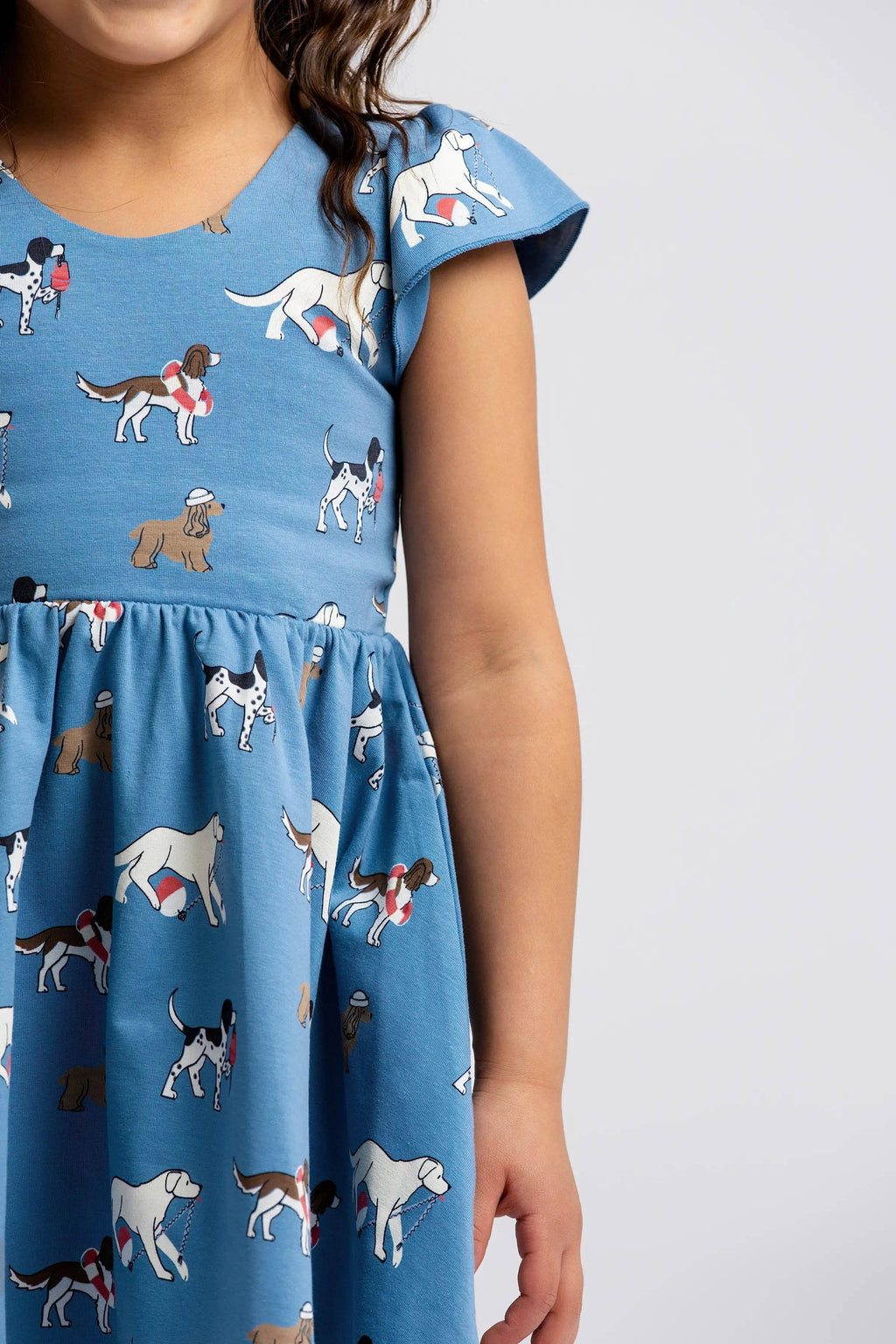 Kids Short Sleeve Let's Dance Dress Nantucket Pups
