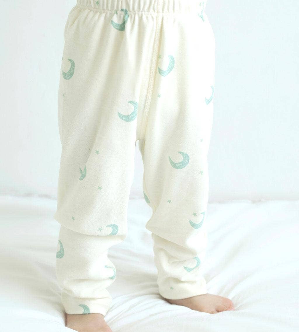 Organic Cotton Legging-Midnight: Off-white midnight