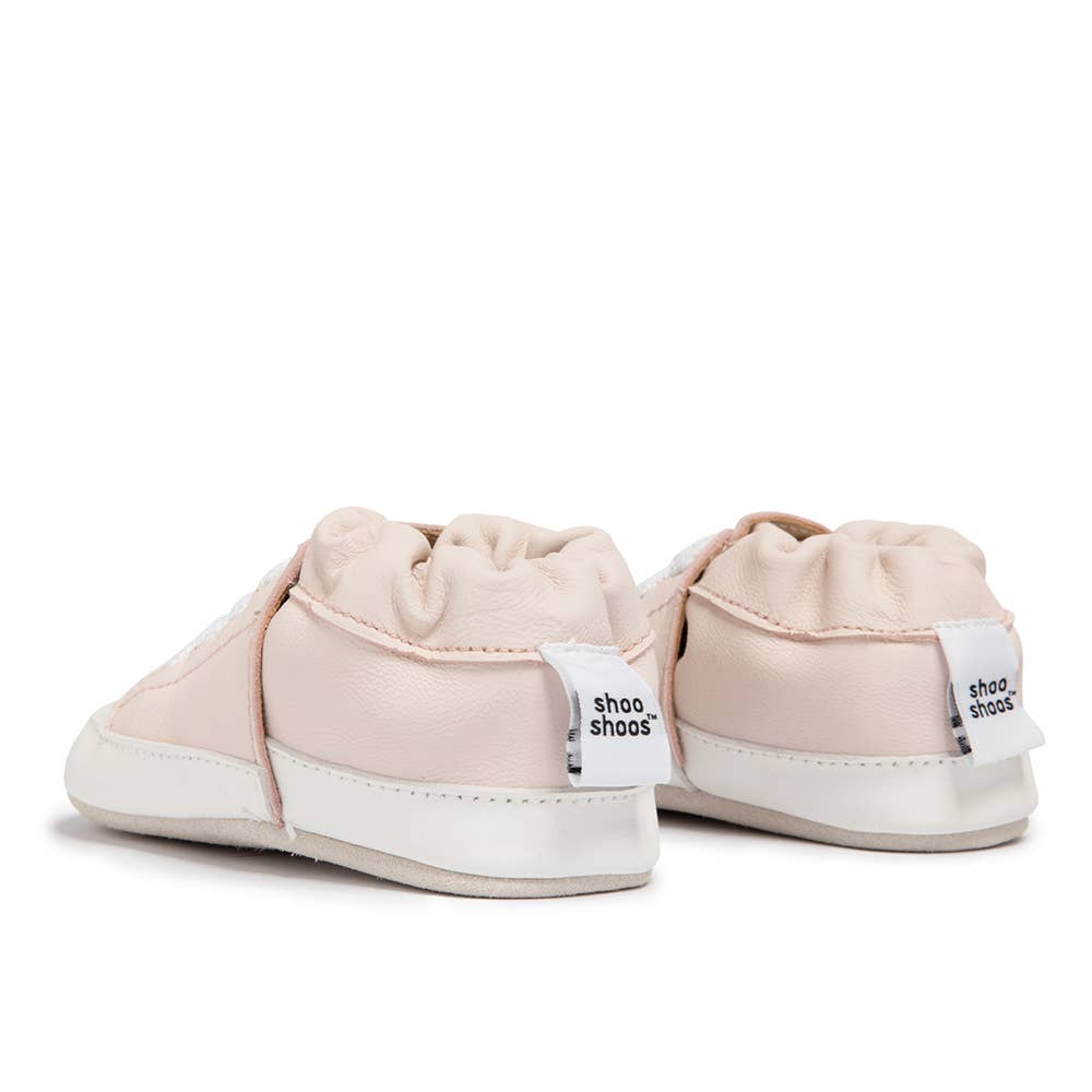 POPPING PINK - SHOOSHOOS BABY SHOES LEATHER SNEAKER BOOTIE: Pink