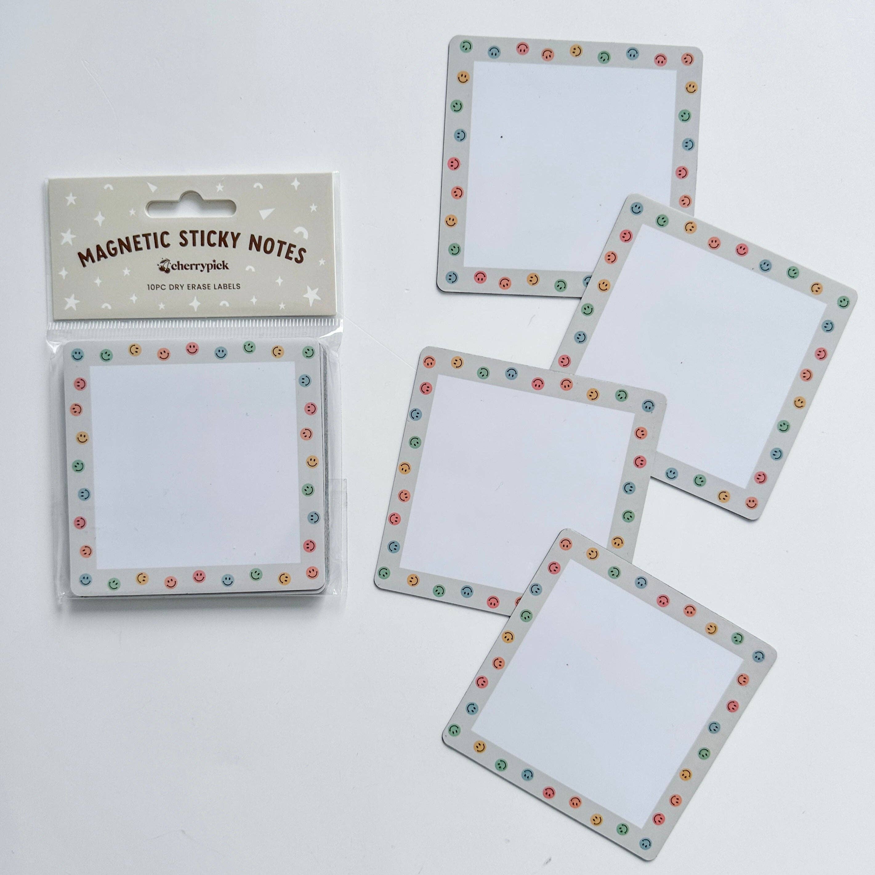 Magnetic Sticky Notes (10pc Dry Erase Labels): Neutral Check