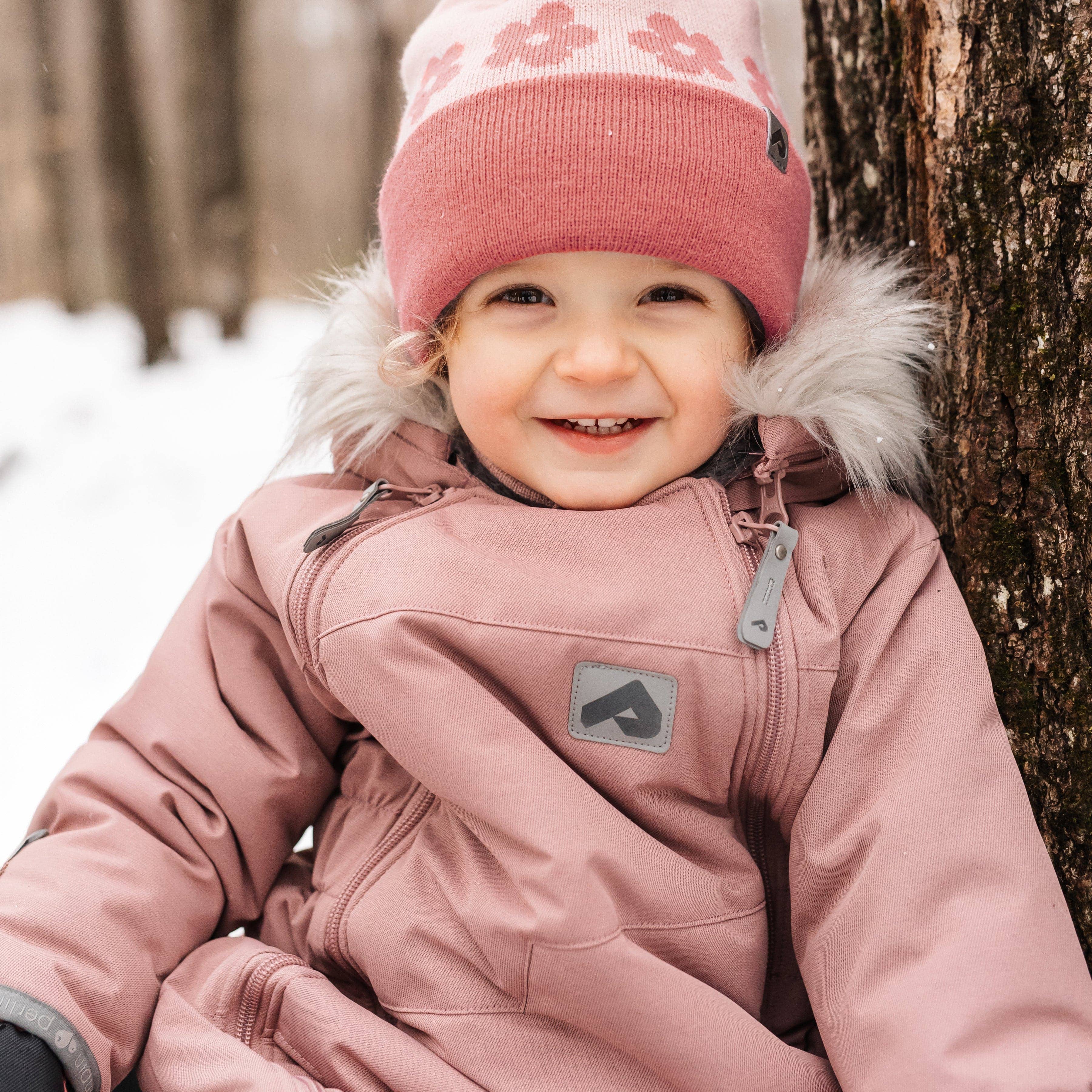 One piece baby snowsuit - Peony: