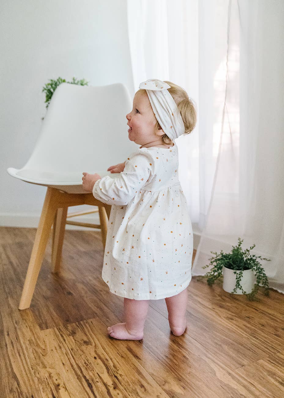 Stars Flare Baby Dress + Bloomer SET Organic Jersey