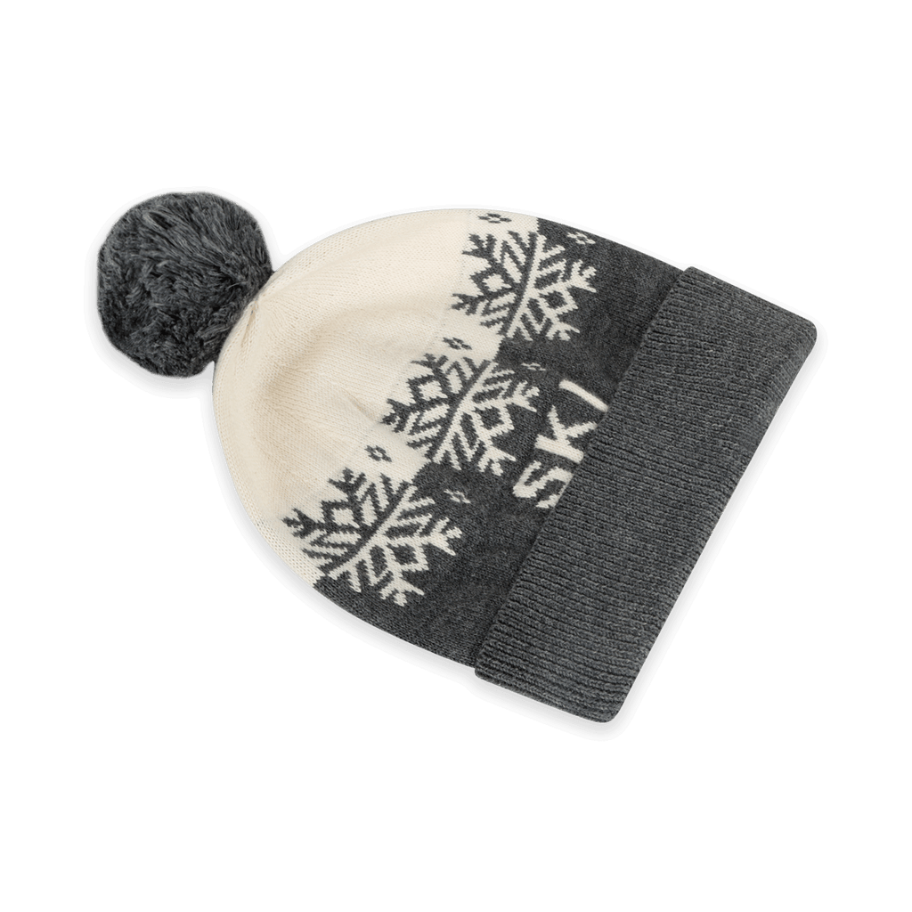 Ski Day Knit Baby Beanie Hat (Organic Cotton): Charcoal / One Size