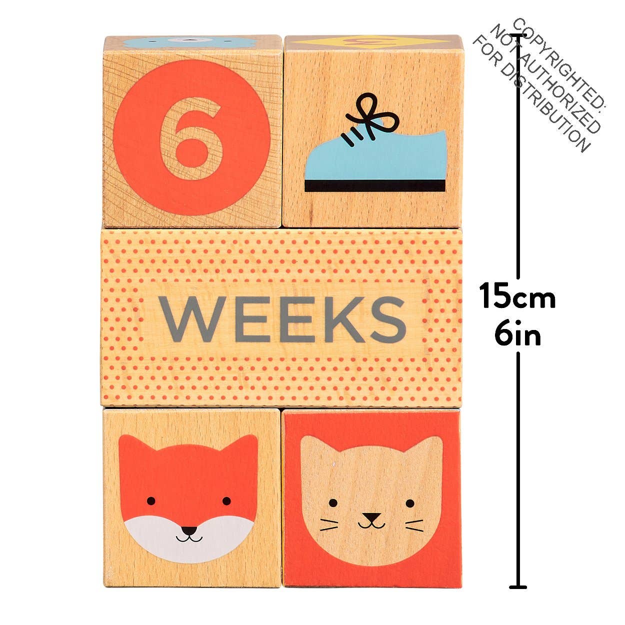 Wooden Milestone Baby Blocks
