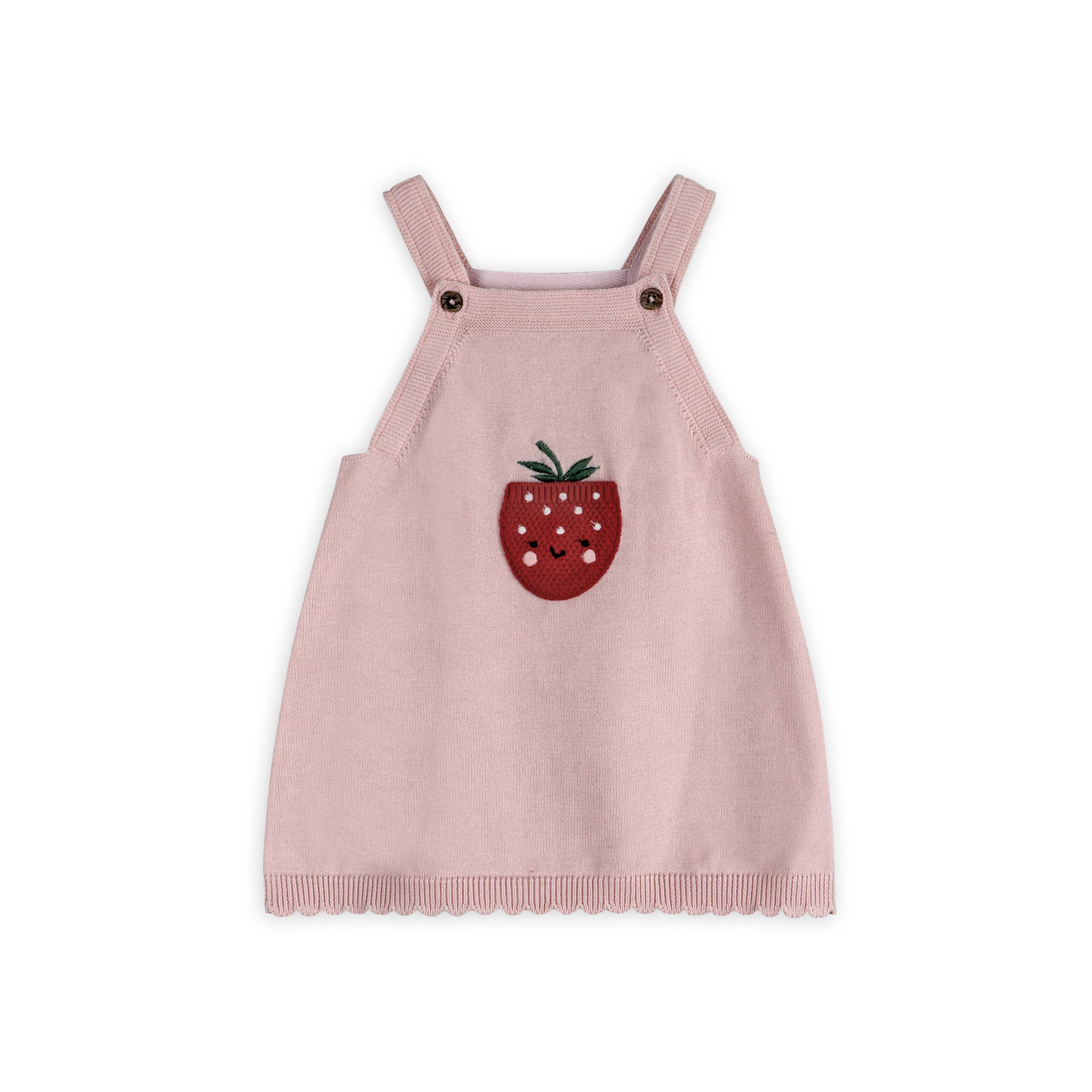 Strawberry Pocket Baby Knit Tunic Dress Set Organic