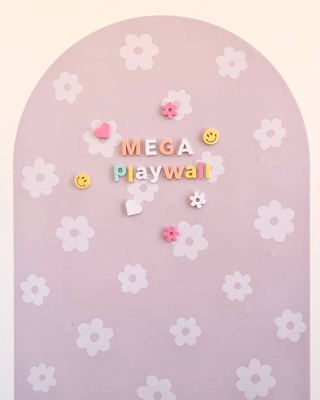 MEGA Magic Playwall - Arch Magnetic Wall Decal for Kids: Neutral Check